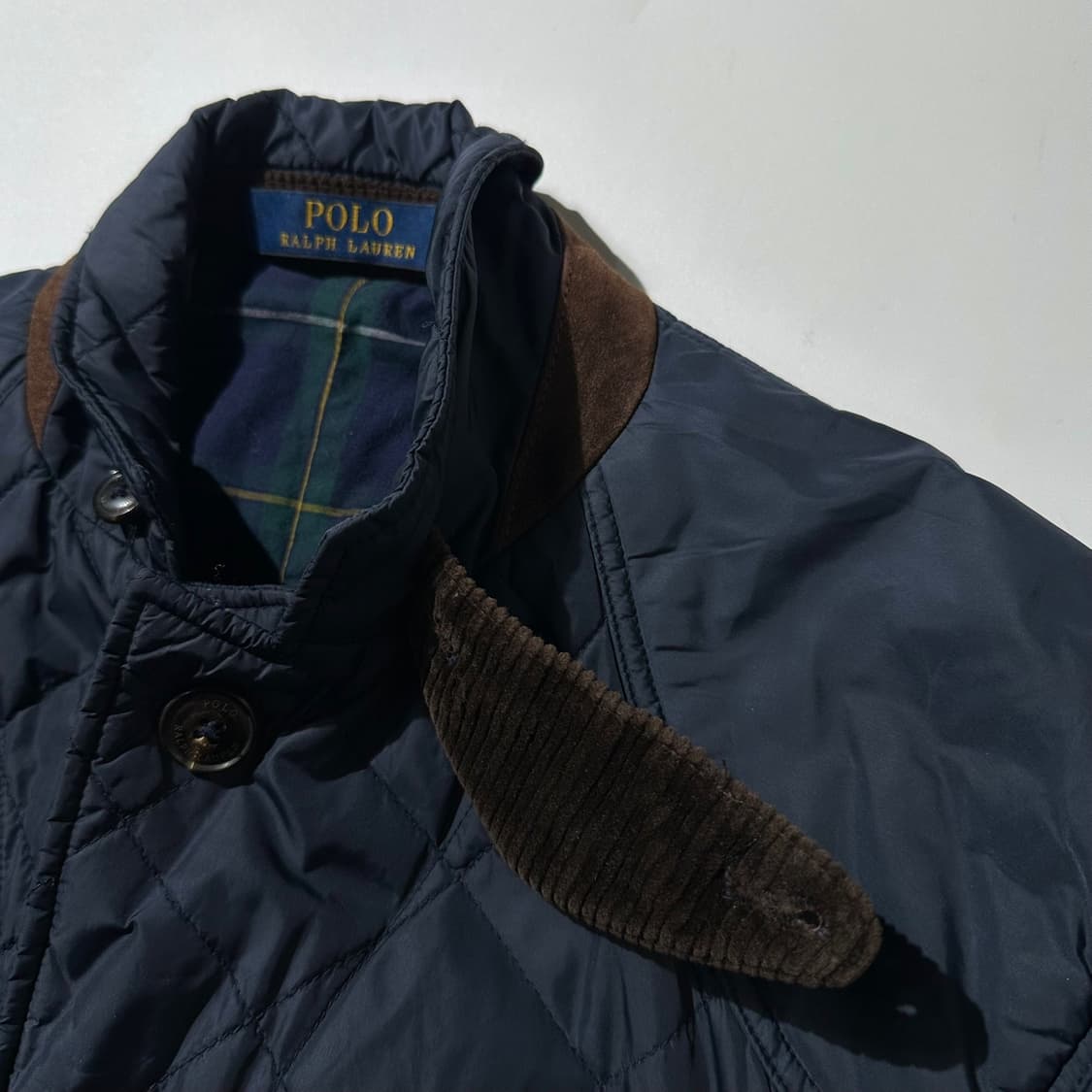 폴로 랄프로렌 퀼팅 싱글 헌팅 블레이저 자켓 네이비 상품이미지5