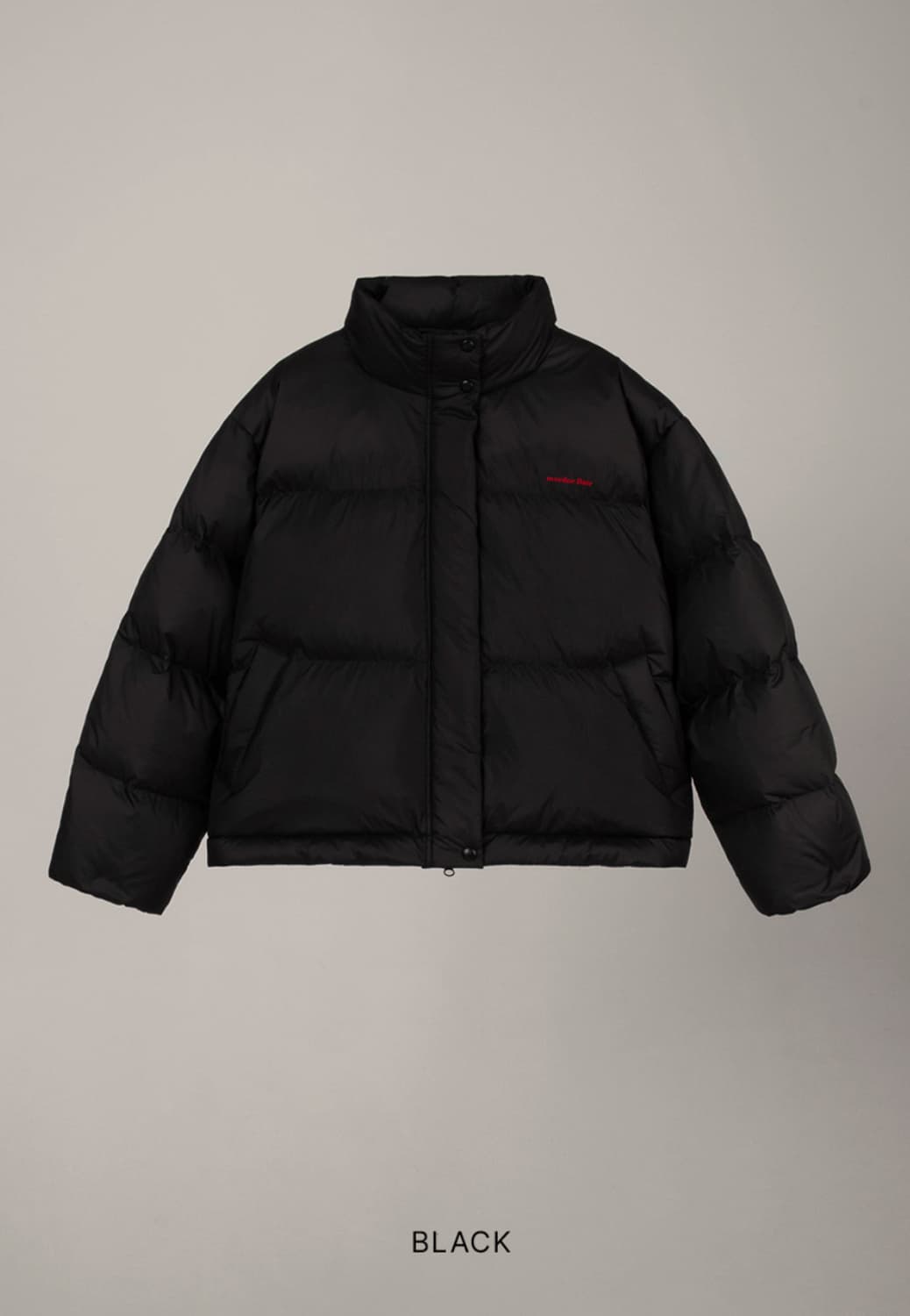 (새상품)오버듀플레어 글로시 다운 패딩 블랙 상품이미지4