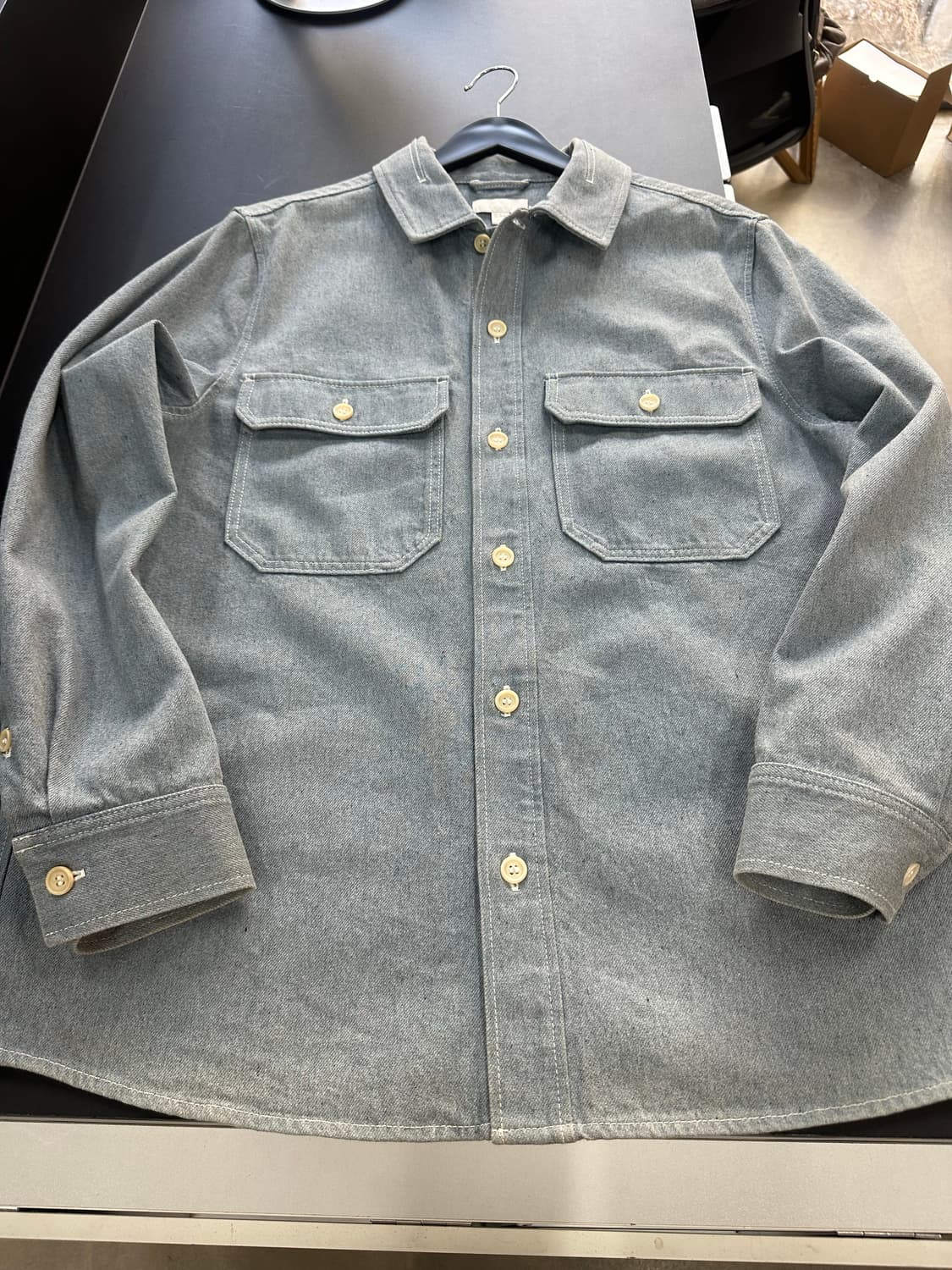 코스 릴렉시드 코튼 포켓 헤비셔츠 상품이미지4