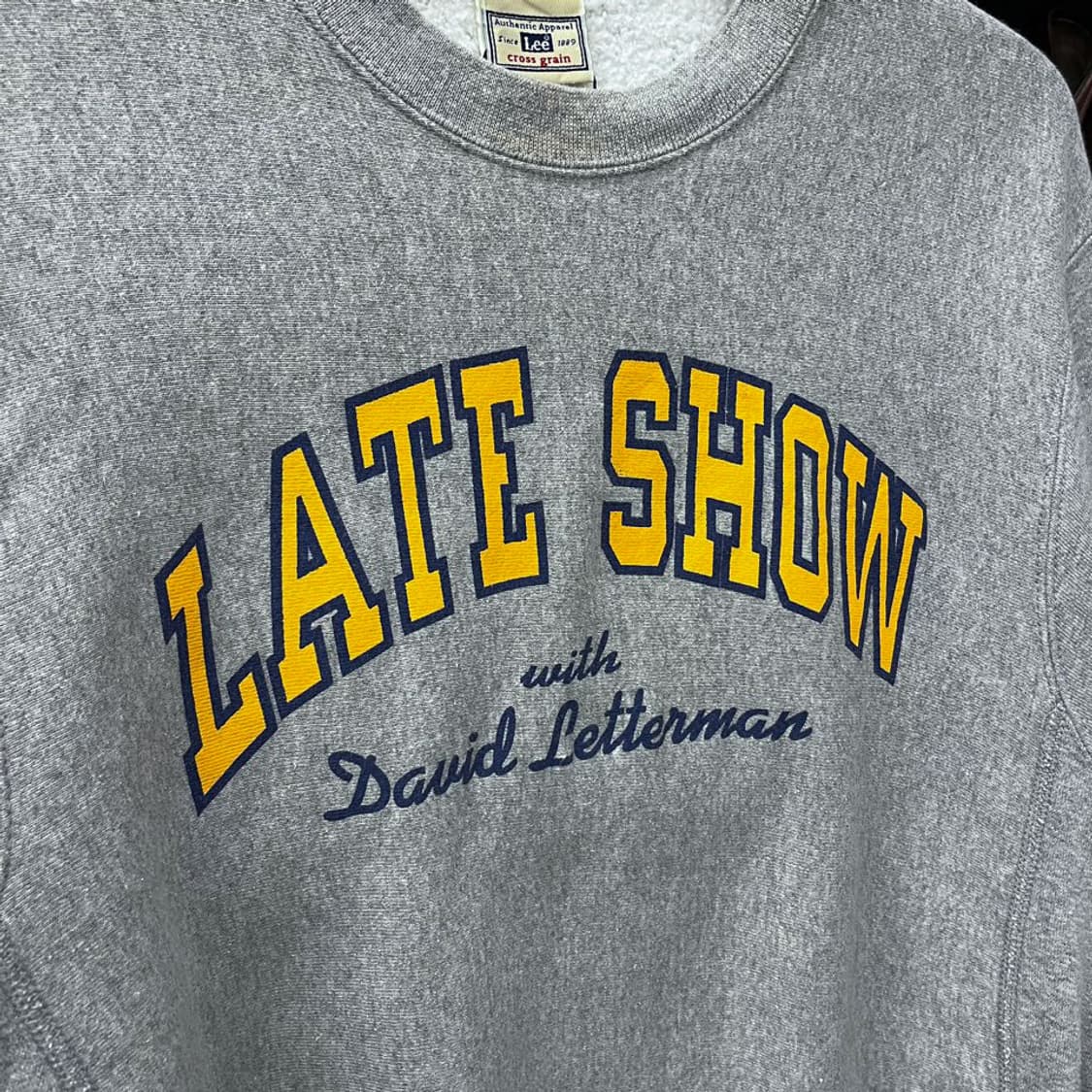 90s LEE 크로스 그레인 프린팅 리버스위브 스웻 맨투맨 상품이미지5