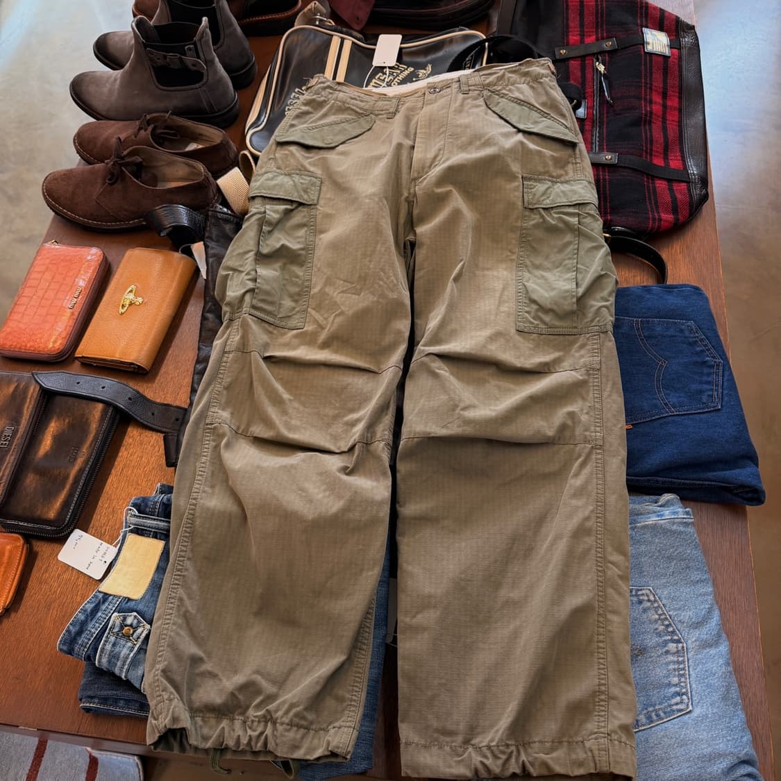 나나미카 BDU 립스탑 올리브 베이스 밀리터리 팬츠 30 31 32 상품이미지1