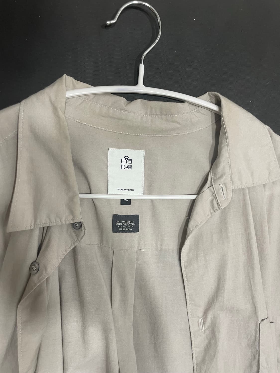 [4] 폴리테루 텐코 셔츠 다이드 차콜 및 워시드 그레이 상품이미지2