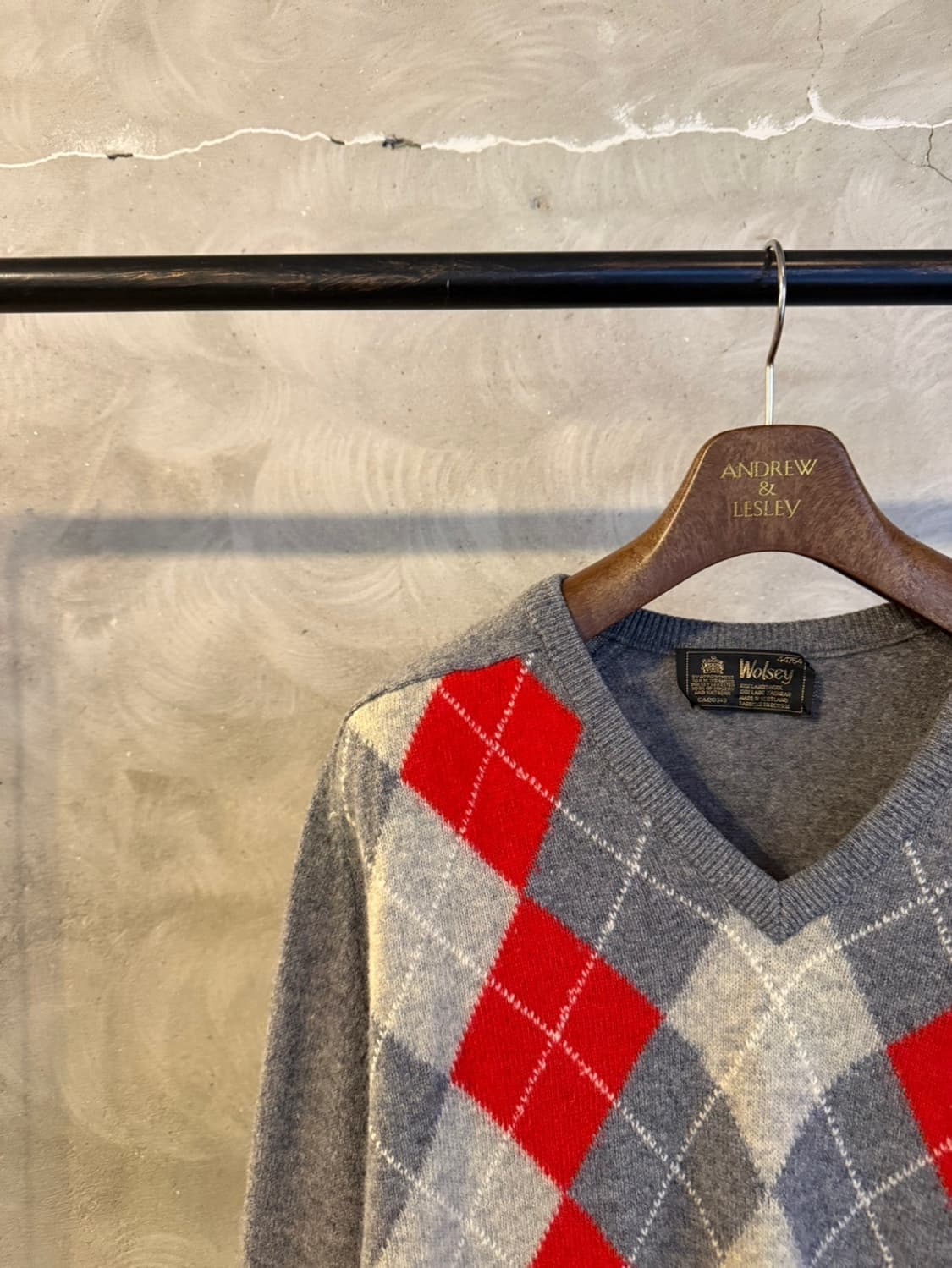 울시 아가일 램스울 니트 100 상품이미지2