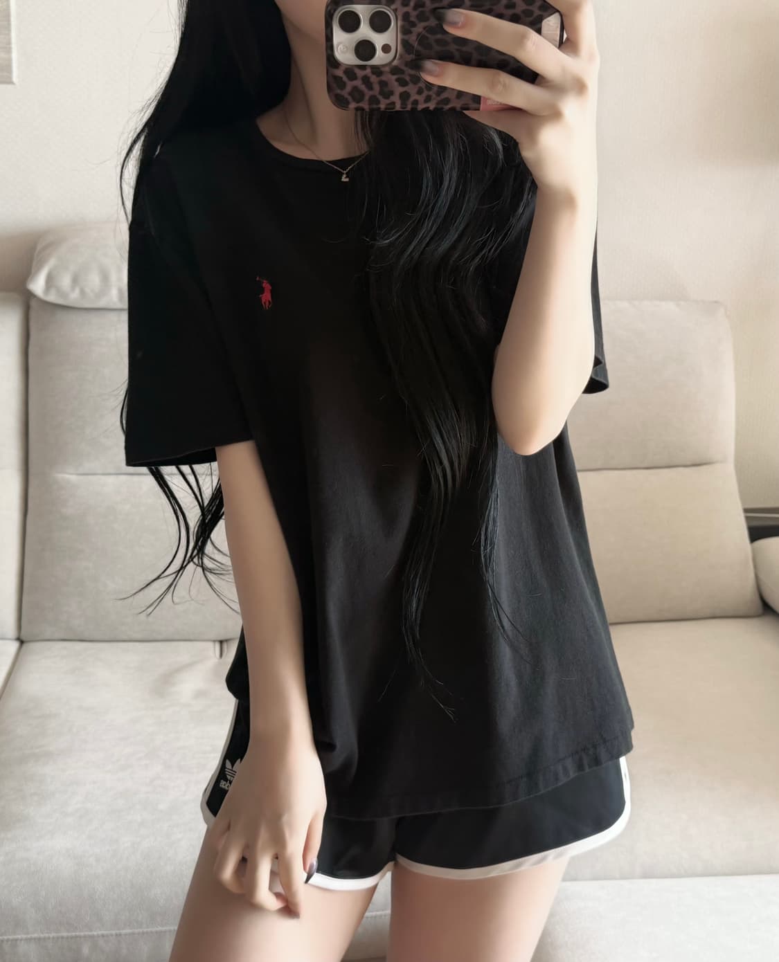 폴로 랄프로렌 검빨 반팔 상품이미지1