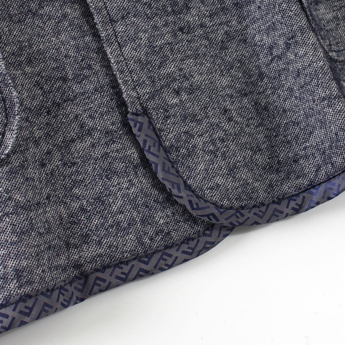 팬디 Fendi 빈티지 울 코튼 FF네이비 싱글 자켓 상품이미지3