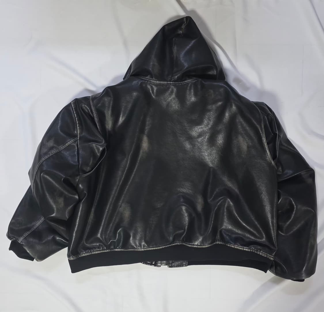 [PRDX] 파라독스 레더 후드 자켓 상품이미지3