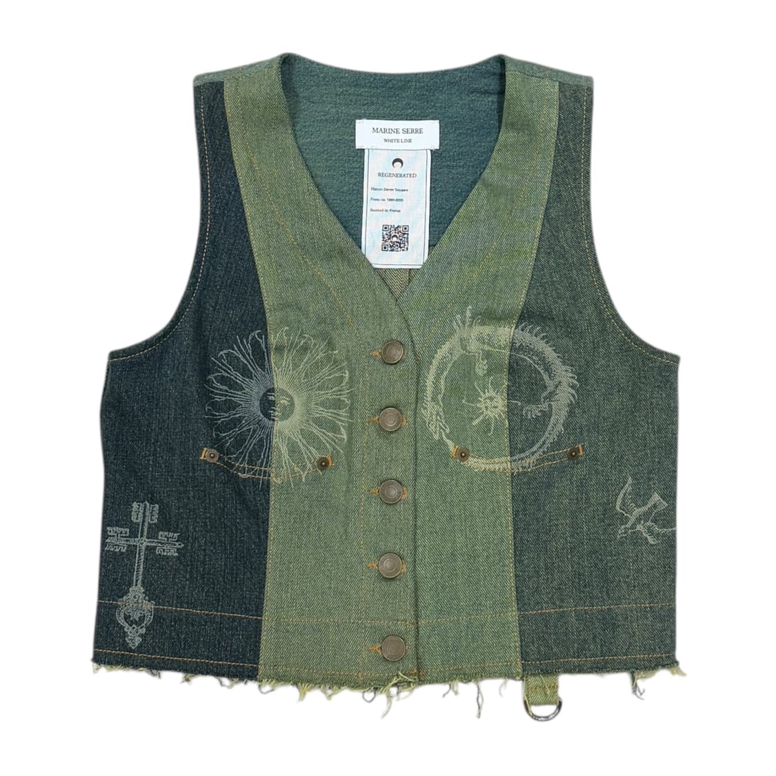 마린세르 그린 페트리코르 데님 베스트 조끼 S 상품이미지1
