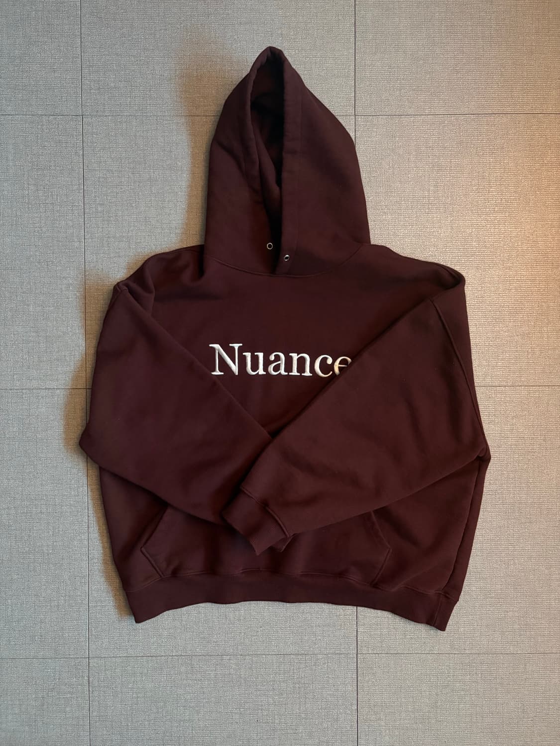 Nuance logo Burgundy Hoodie 상품이미지1