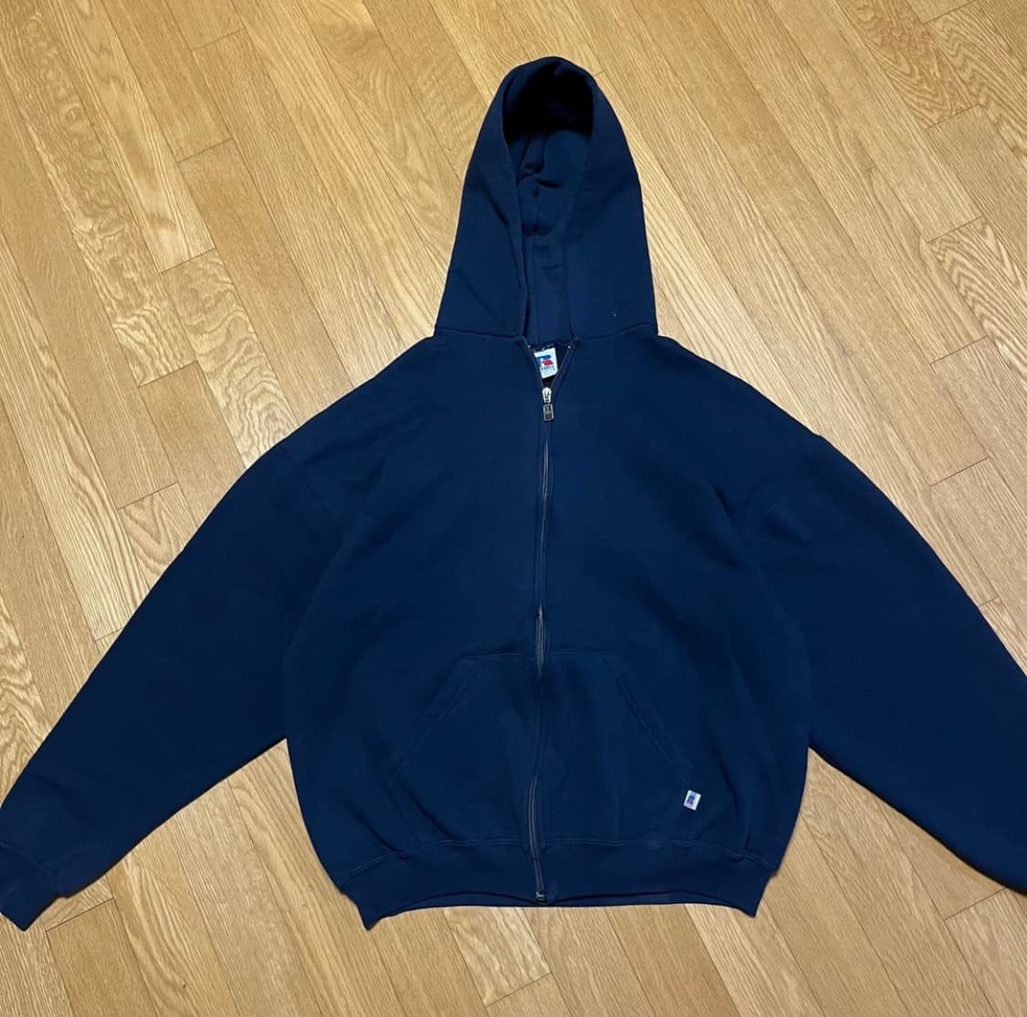 [L] 급처 90s 빈티지 러셀 네이비 후드집업 상품이미지2