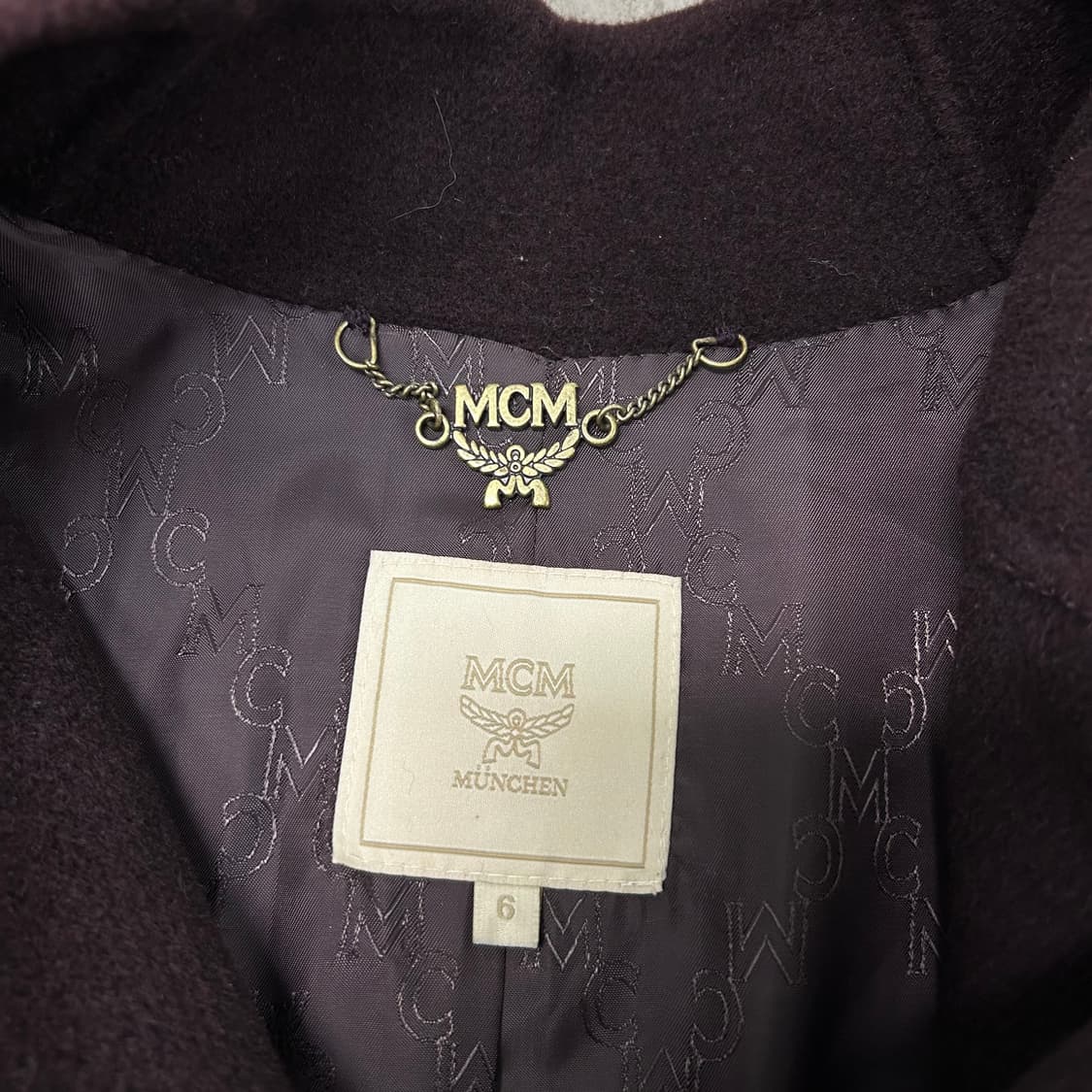 MCM 버건디 앙고라 코트[929] 상품이미지7