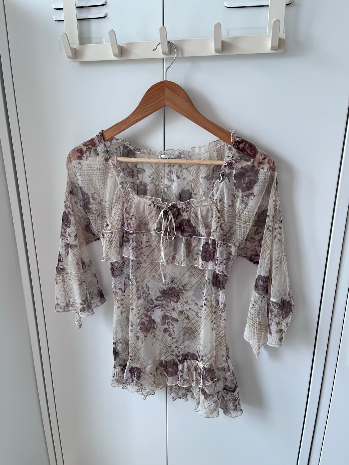 로사체리 Rosa cheri  장미 프릴 시스루 블라우스 상품이미지8