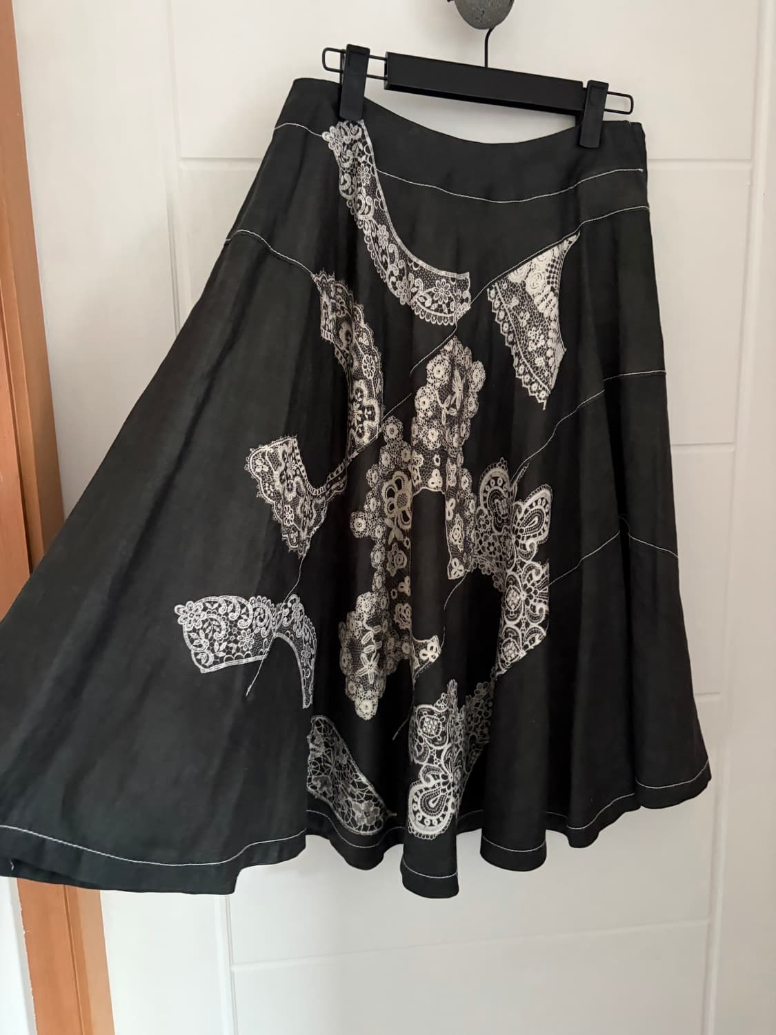 lace tranacription flare skirt 상품이미지6