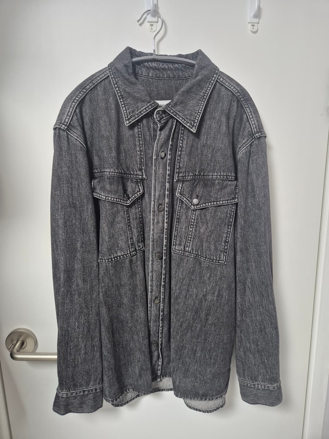 엘무드 블랙 데님 셔츠(48) 상품이미지3