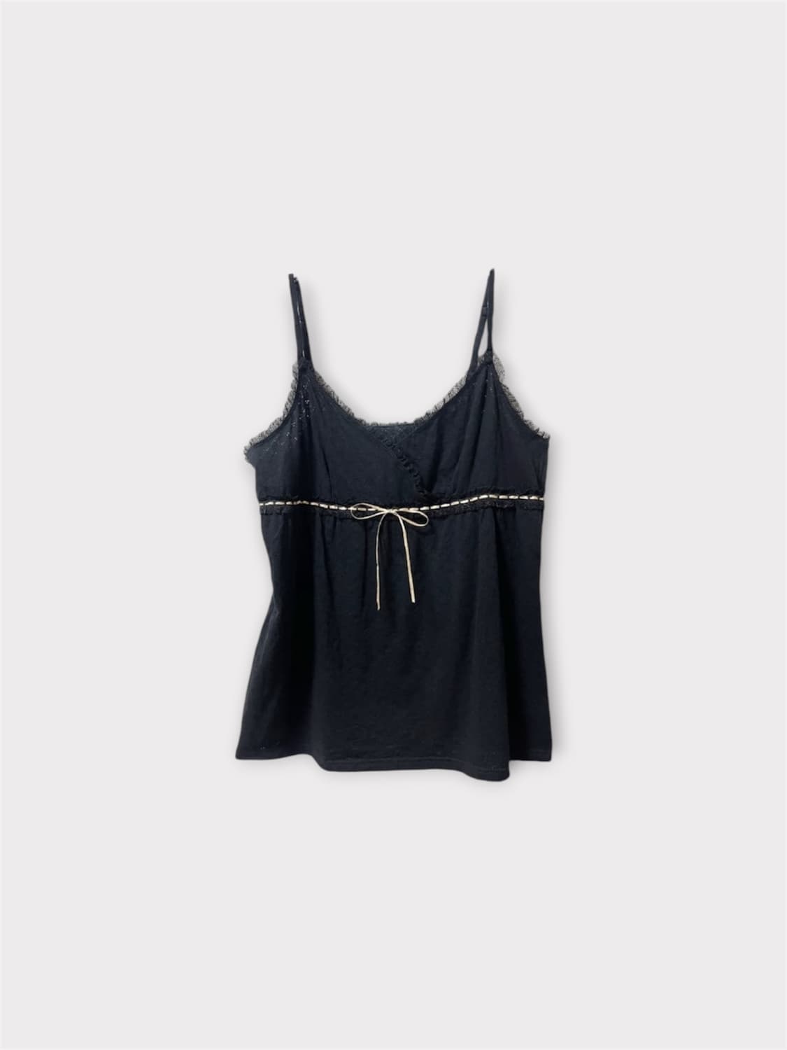 Old Uniqlo Lace Ribbon Sleeveless Top 상품이미지1