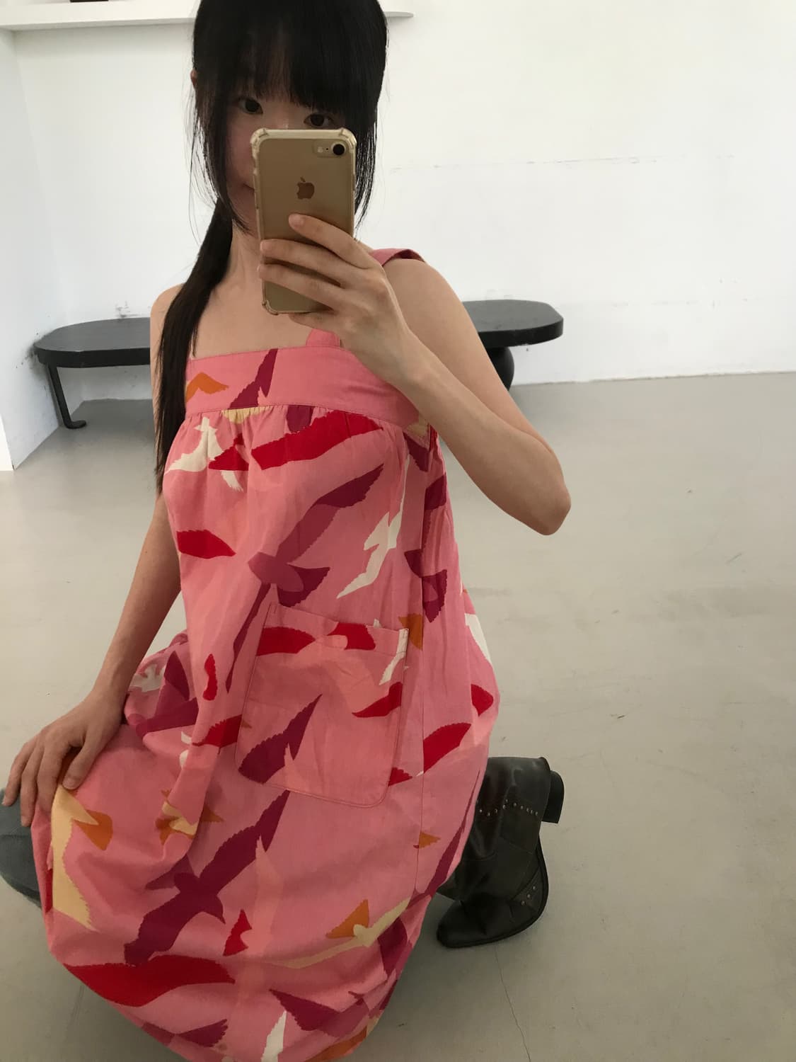 vintage pink pocket one-piece 상품이미지3