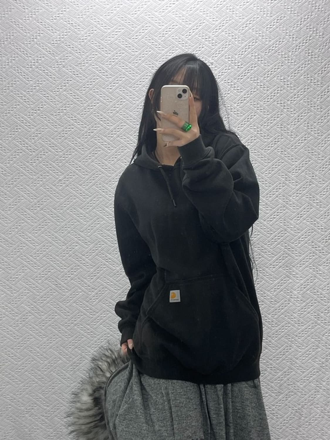 칼하트 유니크 캐주얼 슬리브 그래픽 약기모 후드티 M C08377 상품이미지1