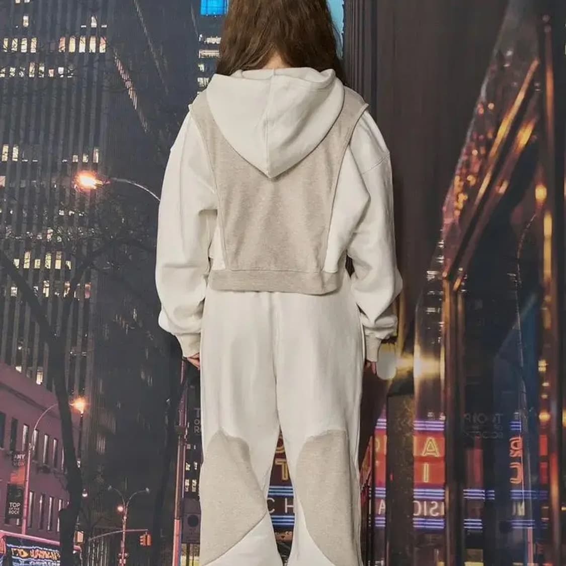 체리퀴리 하트 트레이닝복 셋업 아이보리 상품이미지2