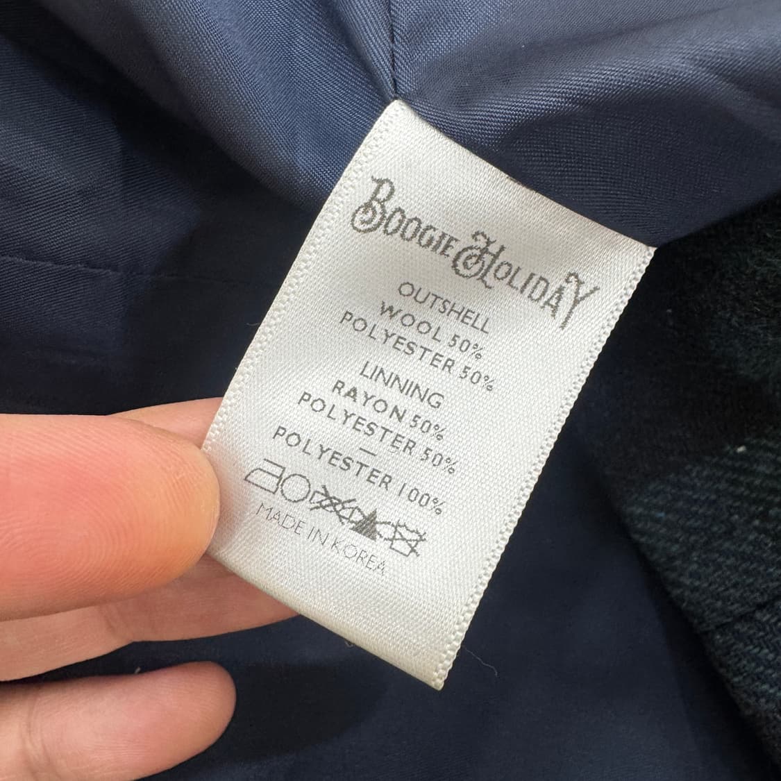 L 부기홀리데이 블랙와치 패턴 울 블레이저 자켓  상품이미지7