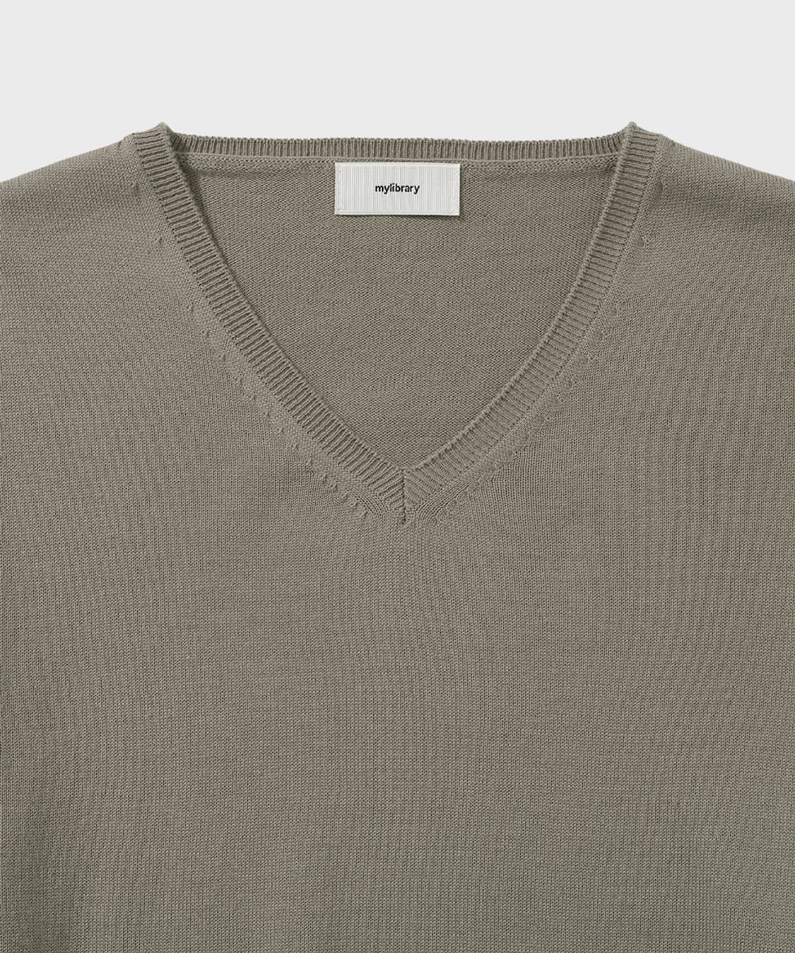 마이라이브러리 브이넥니트 웜그레이 L 상품이미지2