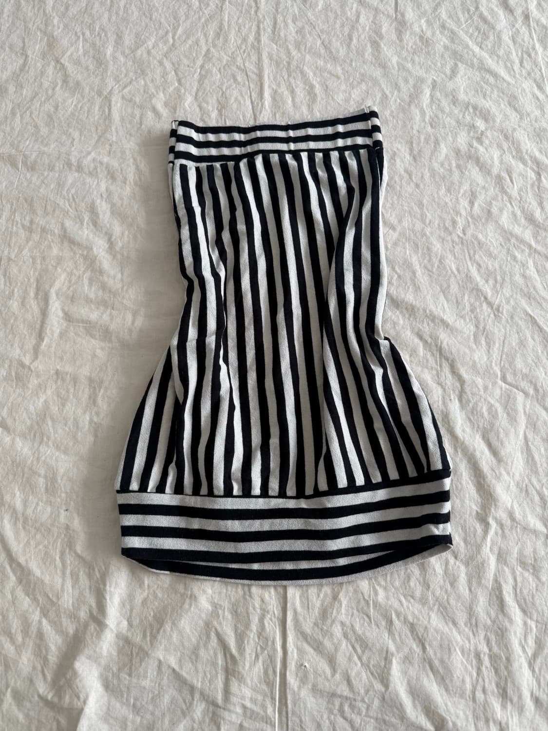스트라이프 긱시크 갸루 튜브탑 미니원피스  상품이미지4