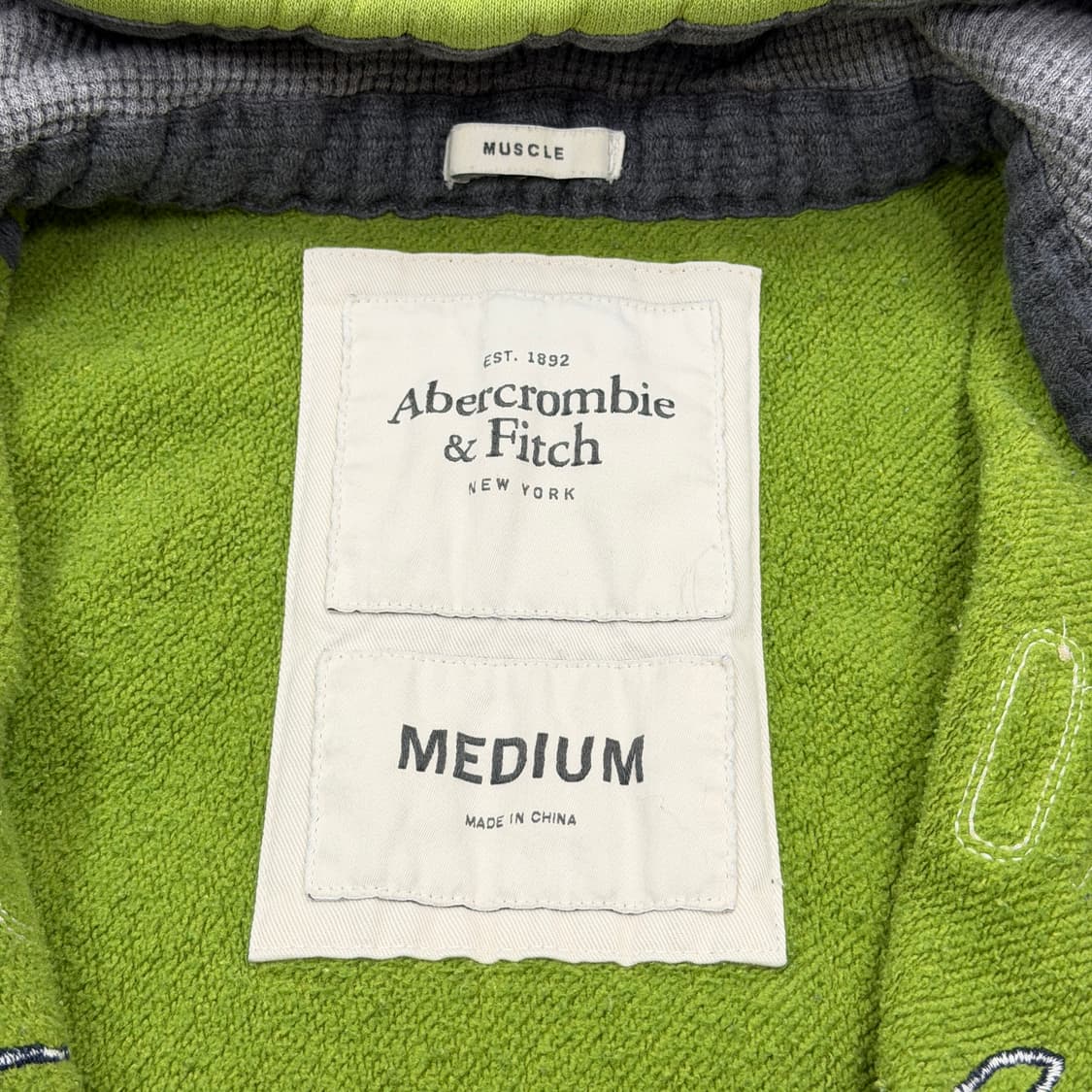 아베크롬비 빈티지 양홍원 그린 데미지 Y2K 후드집업 자켓 M 상품이미지6
