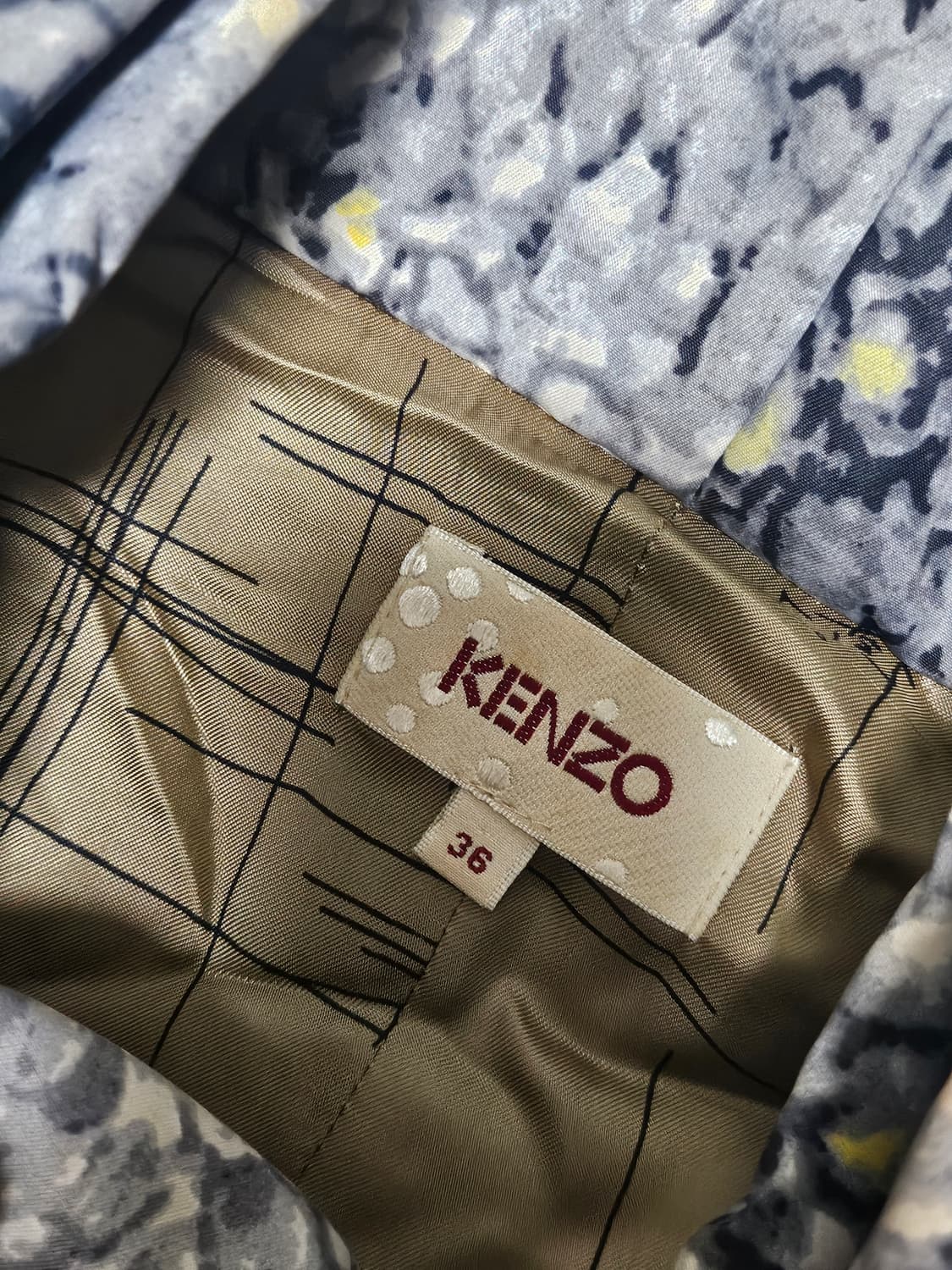 10s 겐조 플라워 패턴 여성 패딩 자켓 36 상품이미지4