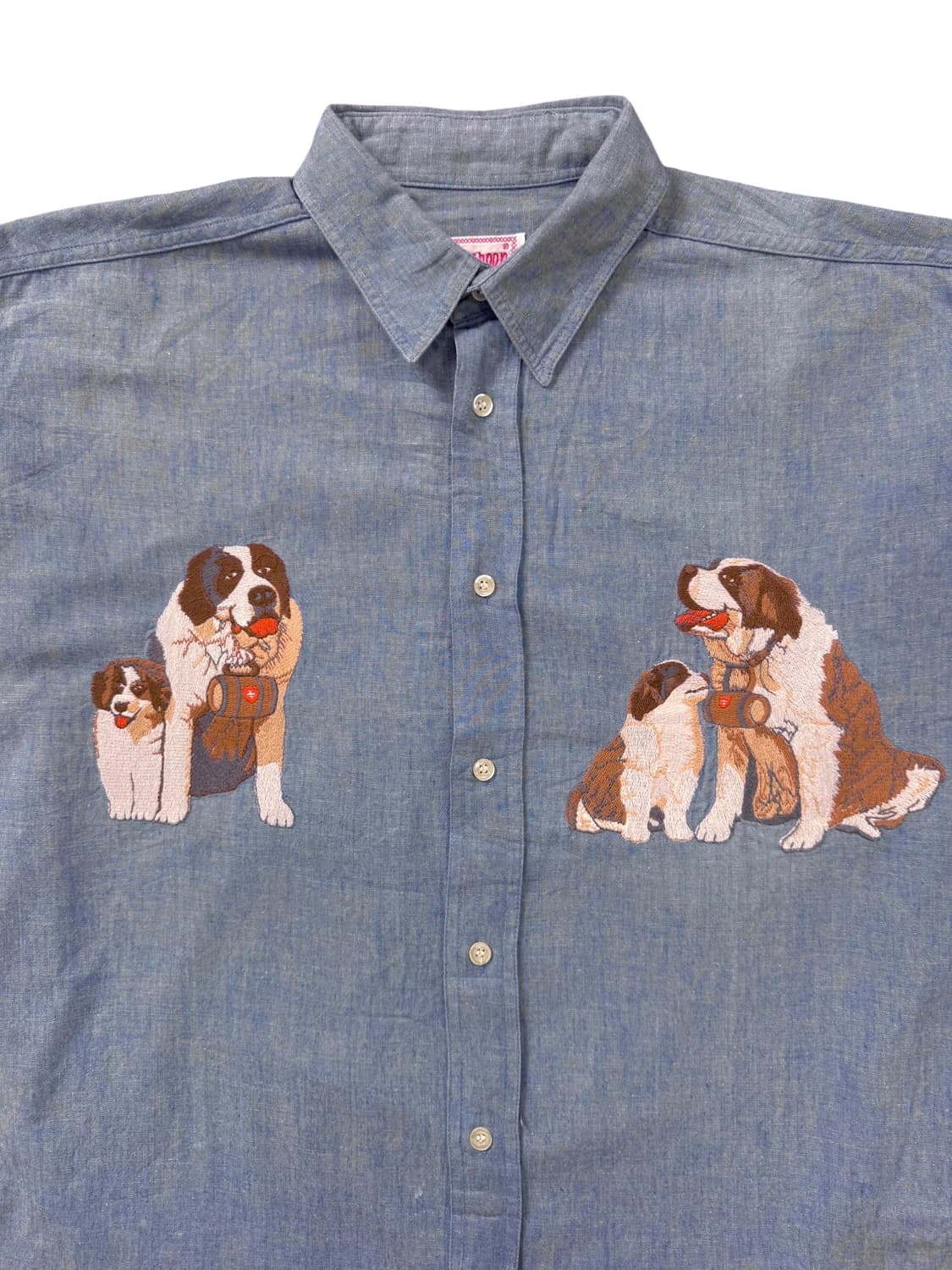 miss au green dog chambray shirt 상품이미지2