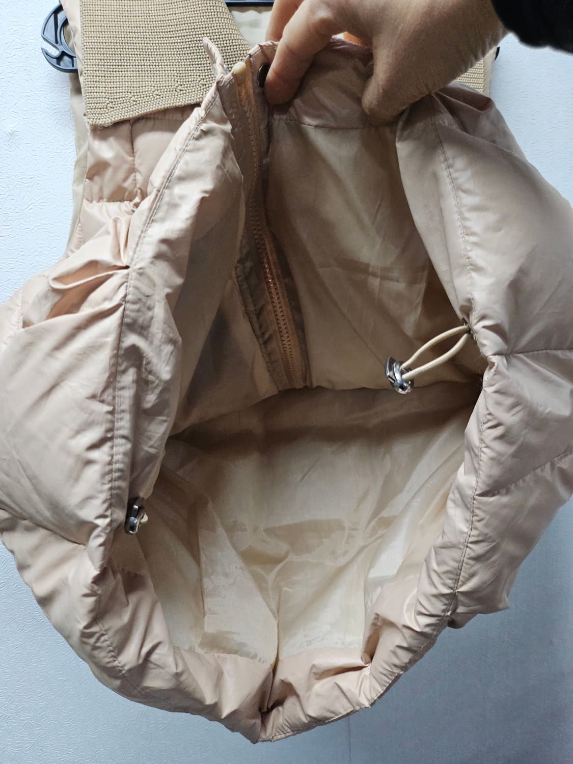 살구색 퀼팅 누빔 조끼  M 상품이미지2