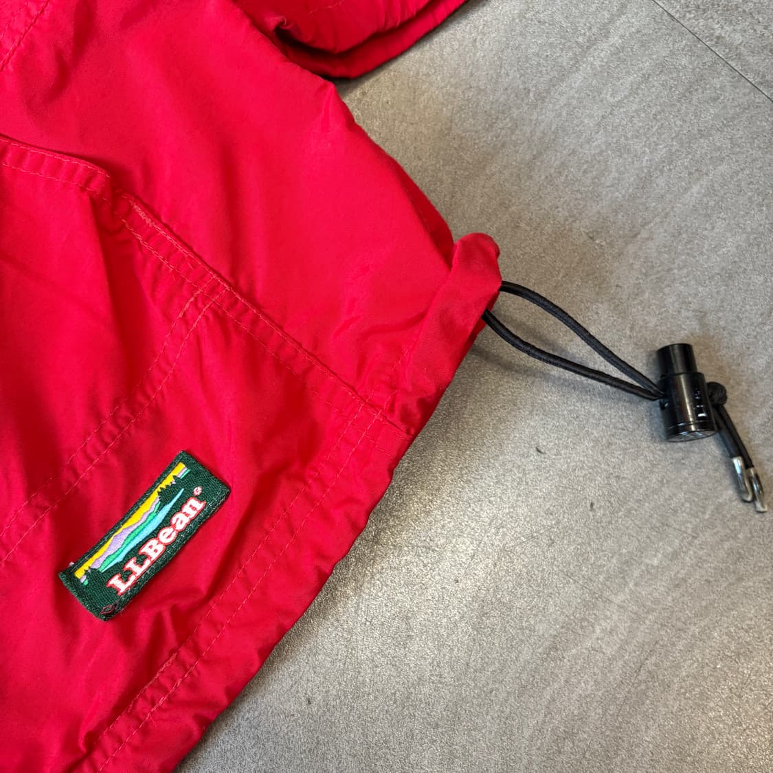 90s L.L.bean 90년대 미국 생산 엘엘빈 레드 아노락 바람막이  상품이미지5