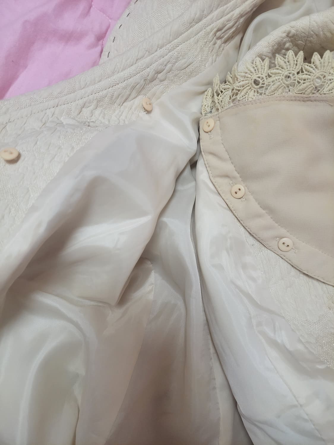 급처상태좋음!샤틴 레이스리본 공주 자켓 양산형지뢰계 레니본st리즈리사st 상품이미지6