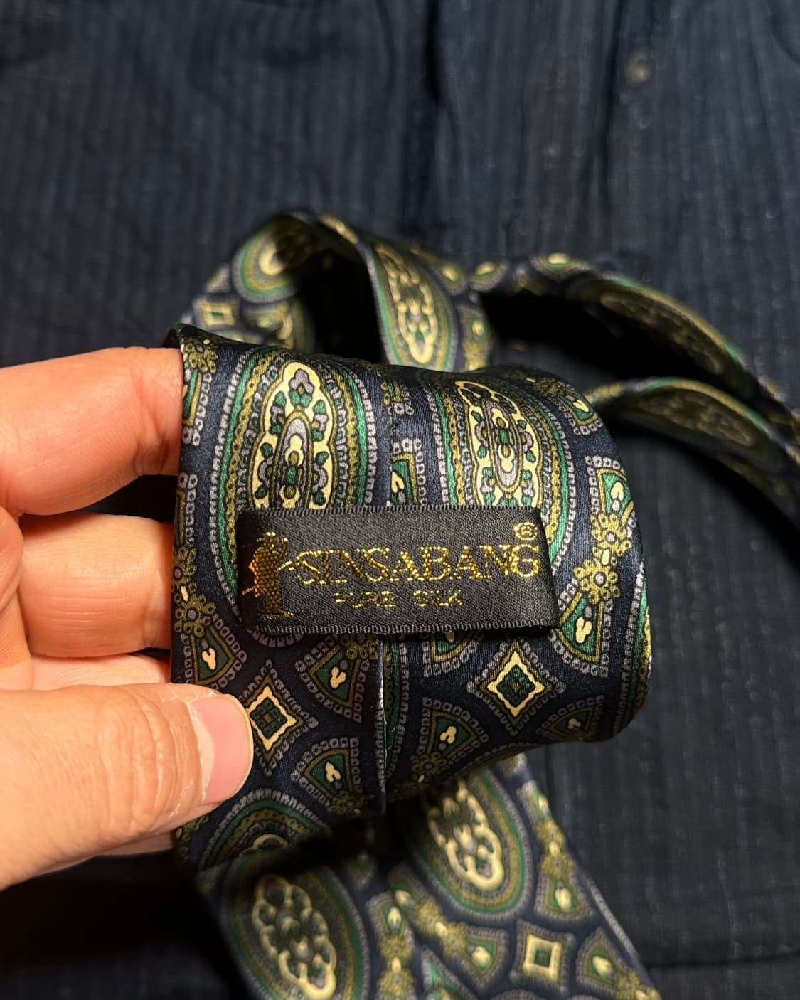 Sinsabang 플라워 패턴 실크 타이 상품이미지5