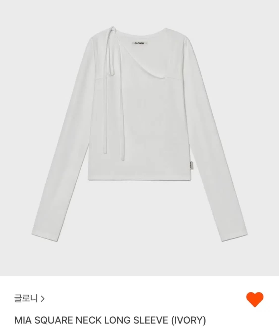 글로니 미아 스퀘어넥 롱슬리브 아이보리 상품이미지2