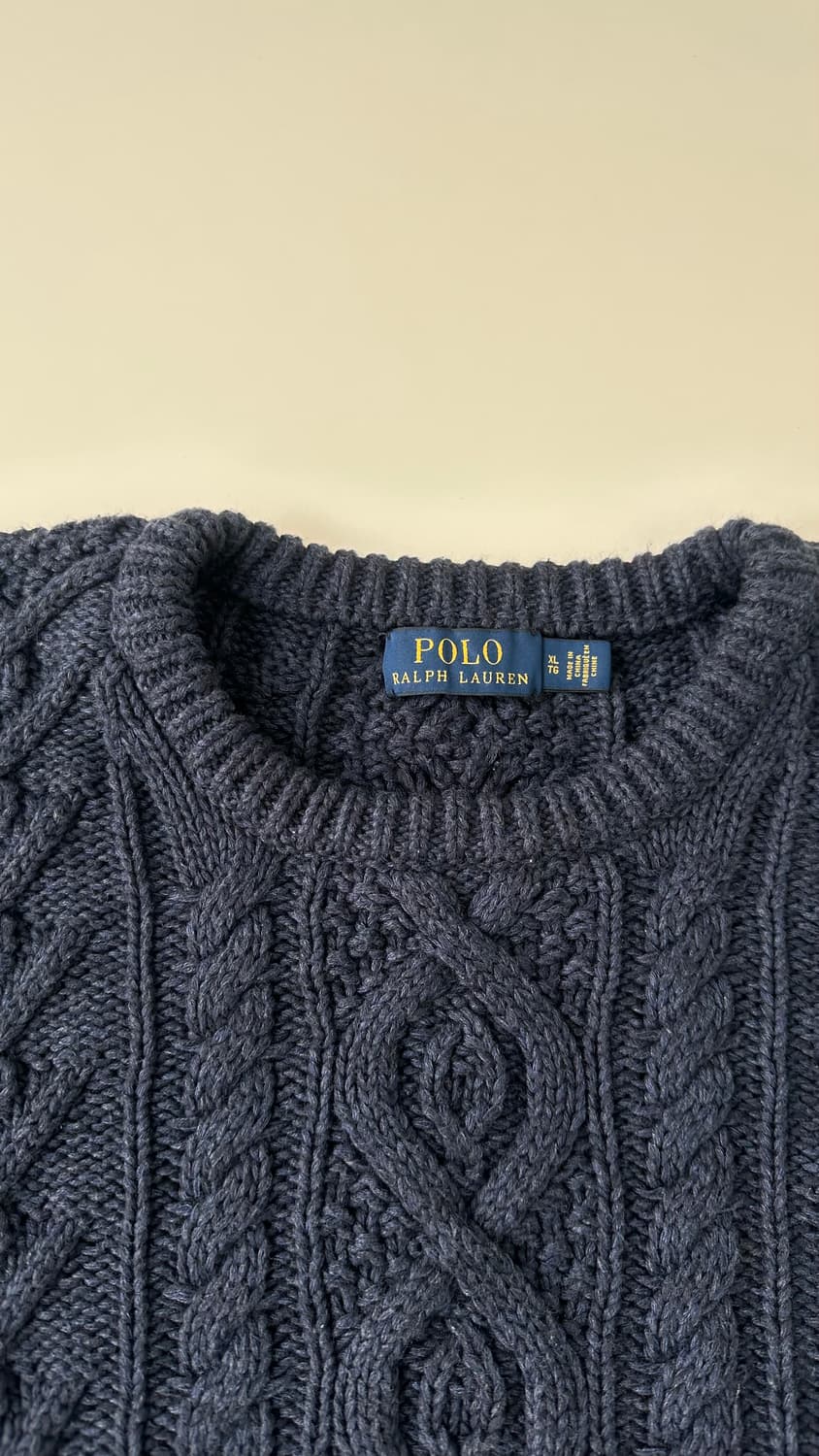 폴로 캐시미어 아란 니트  XL 상품이미지2