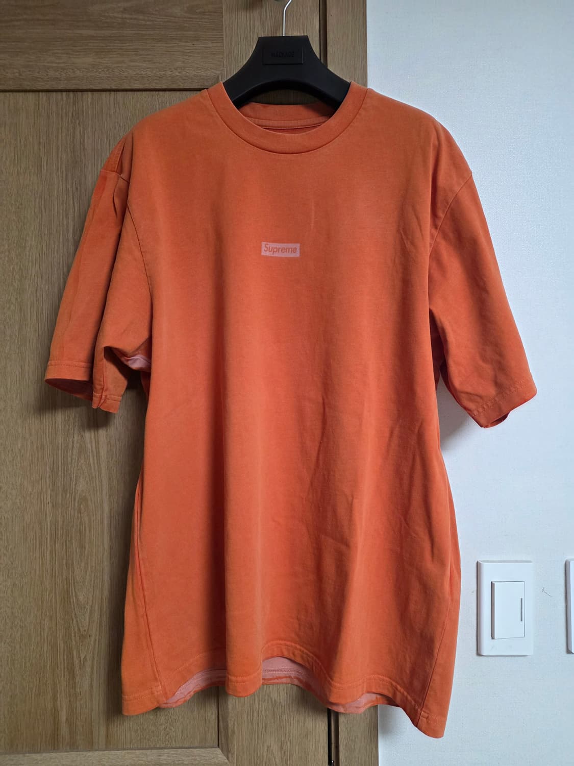 [M] 슈프림 오렌지 반팔 티셔츠 상품이미지1