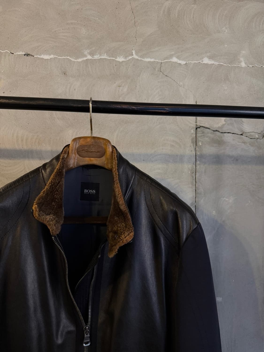 휴고보스 램스킨 싱글라이더 레더 자켓 100 상품이미지9