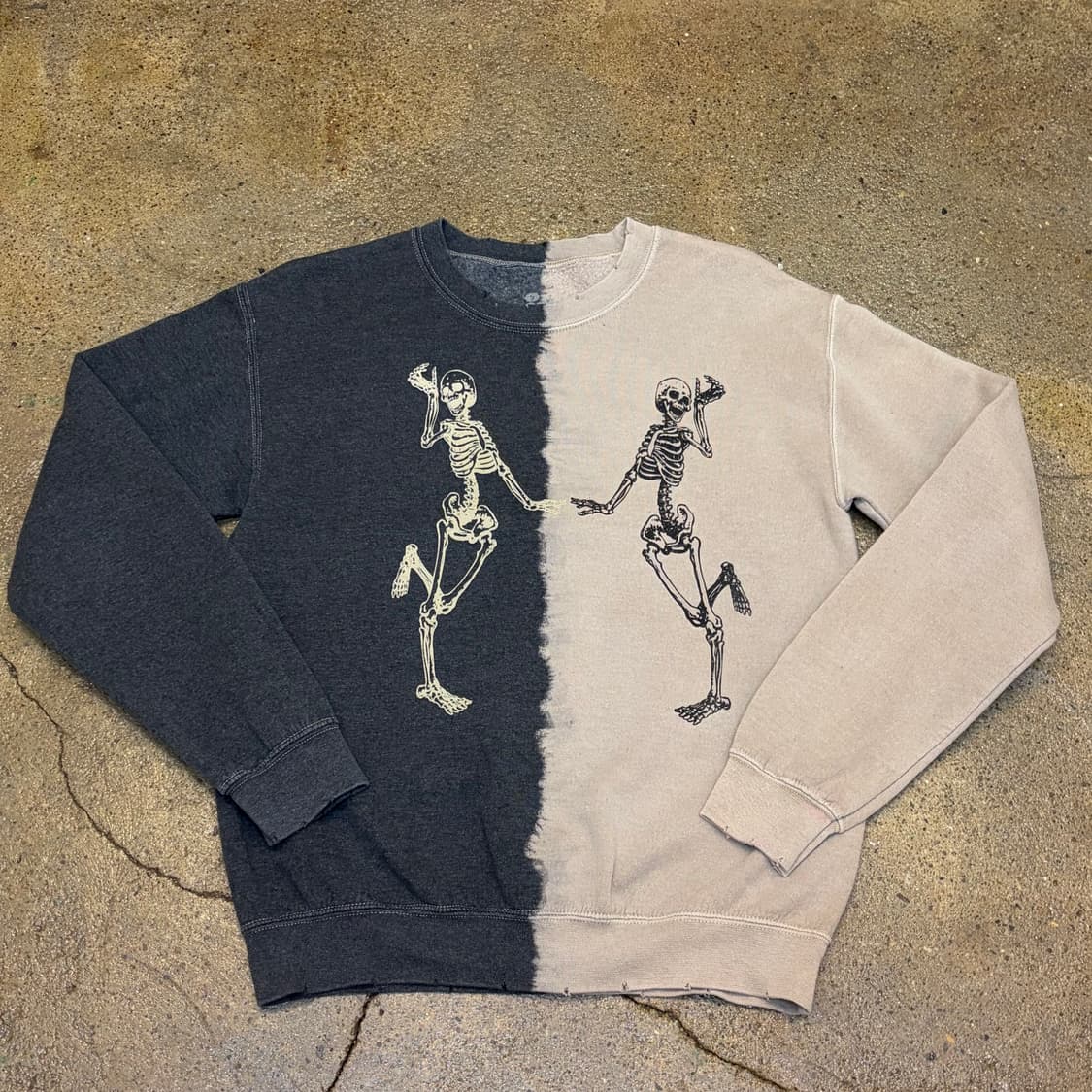 00s USA 미국 빈티지 하프 스컬 맨투맨 상품이미지1