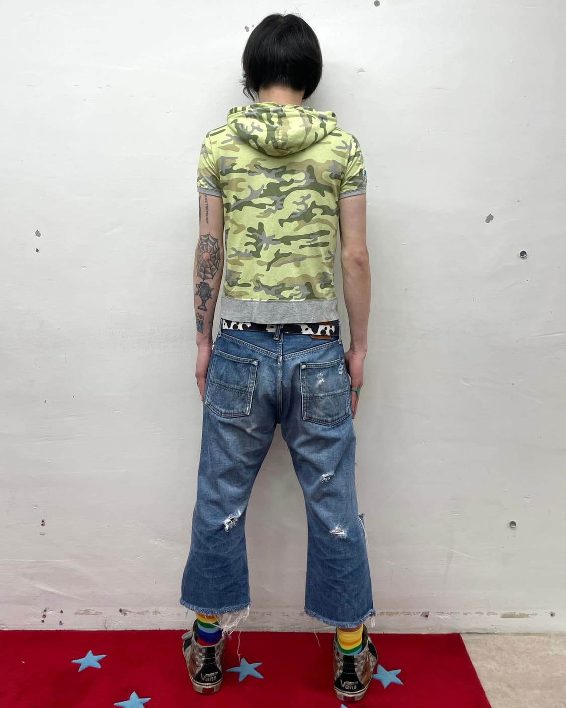 Blue Cross Monkey Camo Hooded T-Shirt  상품이미지4