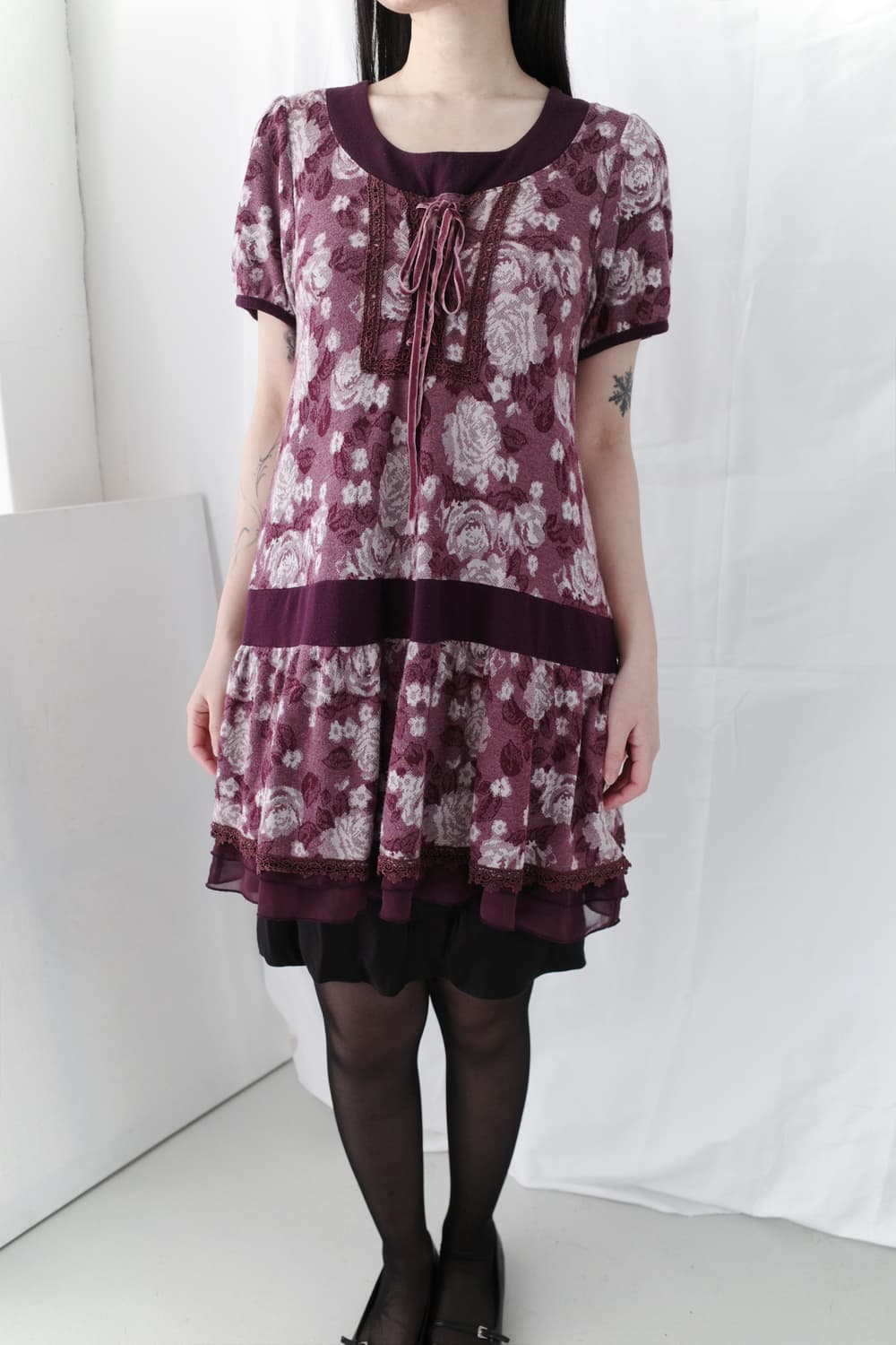 axes femme) flower long half T 상품이미지8