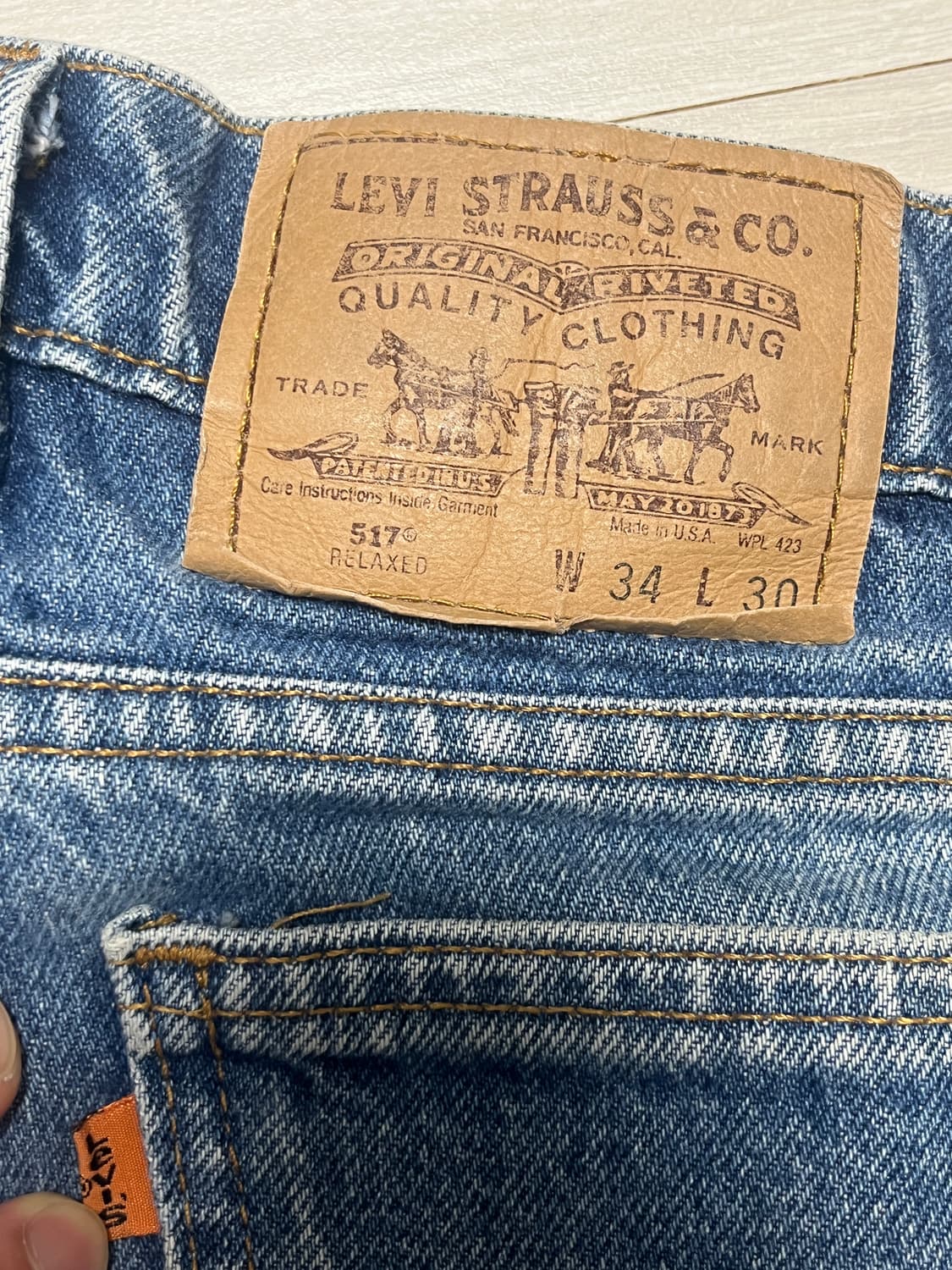 90s Levis 517 RELAXED usa 오렌지탭 34-30 상품이미지8