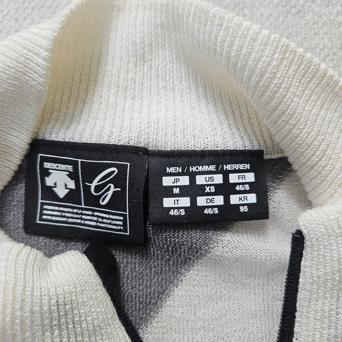 95 데상트 골프 니트 집업0310Y 상품이미지3