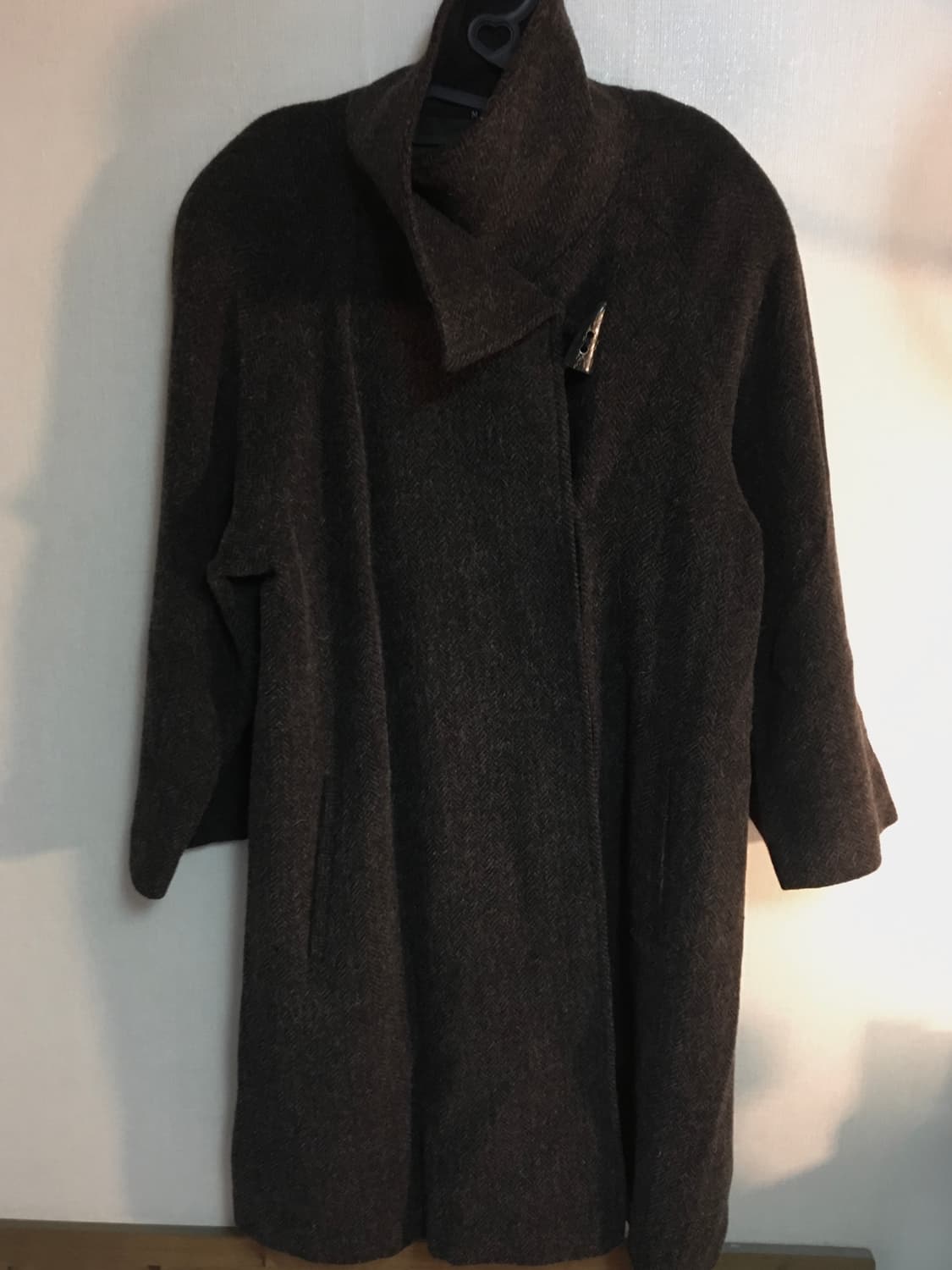 울 코트 브라운 ayadz프리즈프레임레이어룸코바빈티지파우닝입질연 상품이미지2