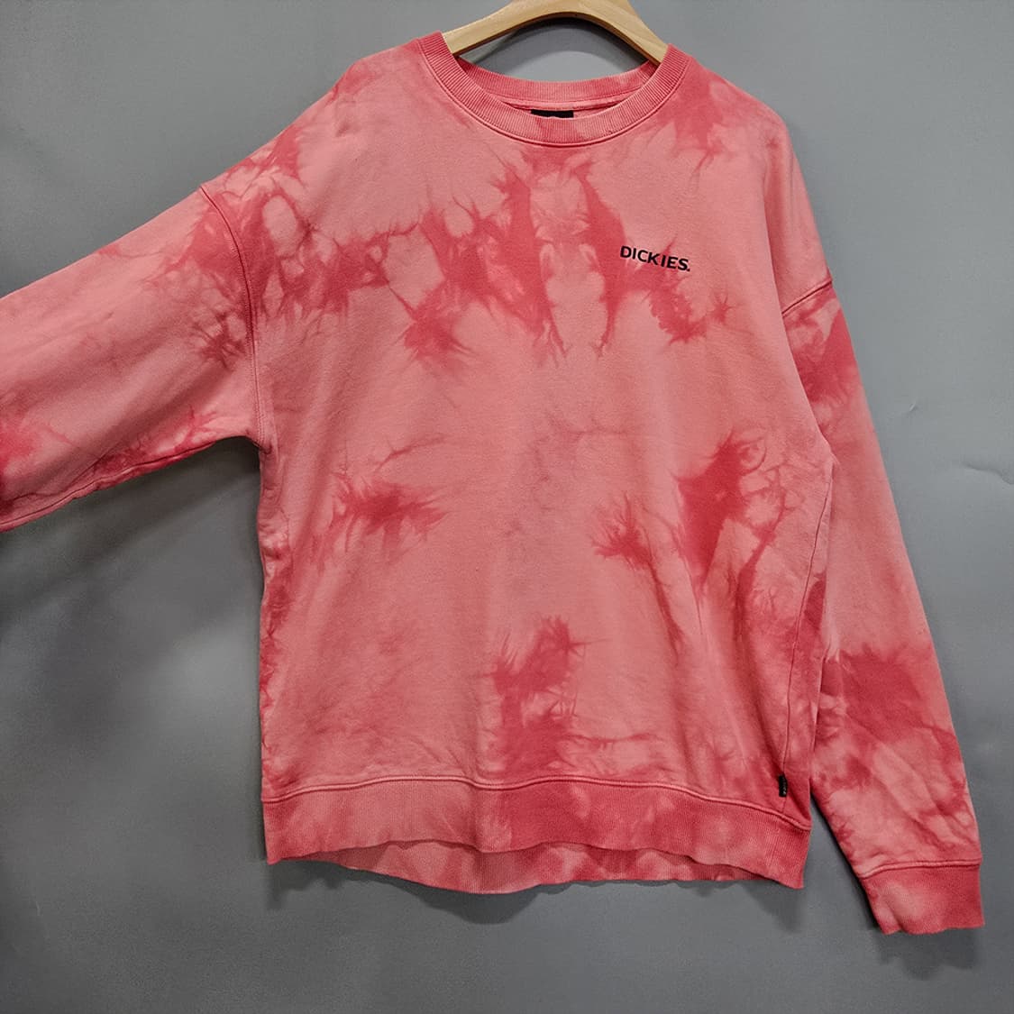 디키즈(Dickies) 타이다이 로고 맨투맨 핑크 L 상품이미지2