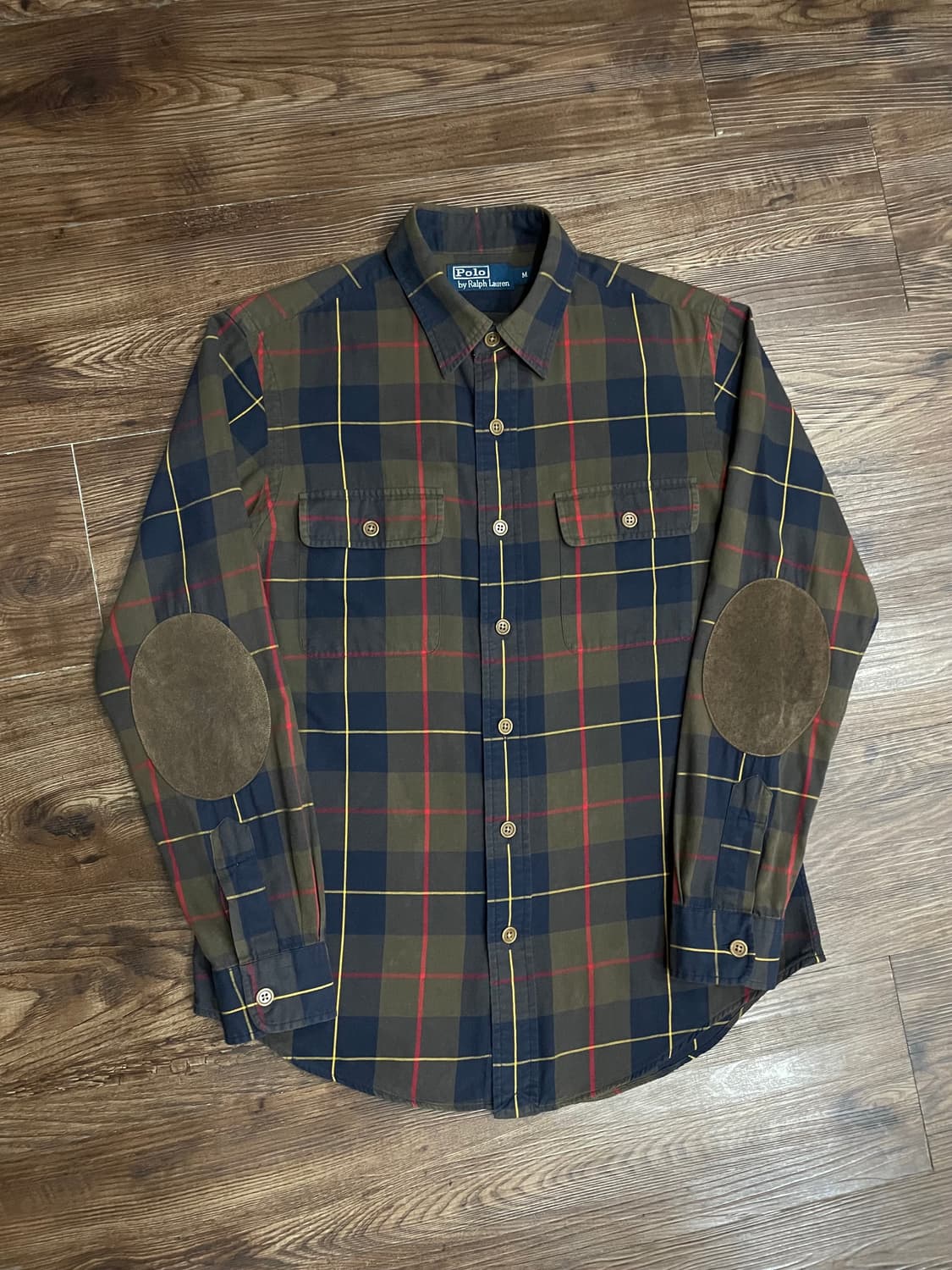 폴로 엘보 패치 웨스턴 체크 워크 셔츠 상품이미지1