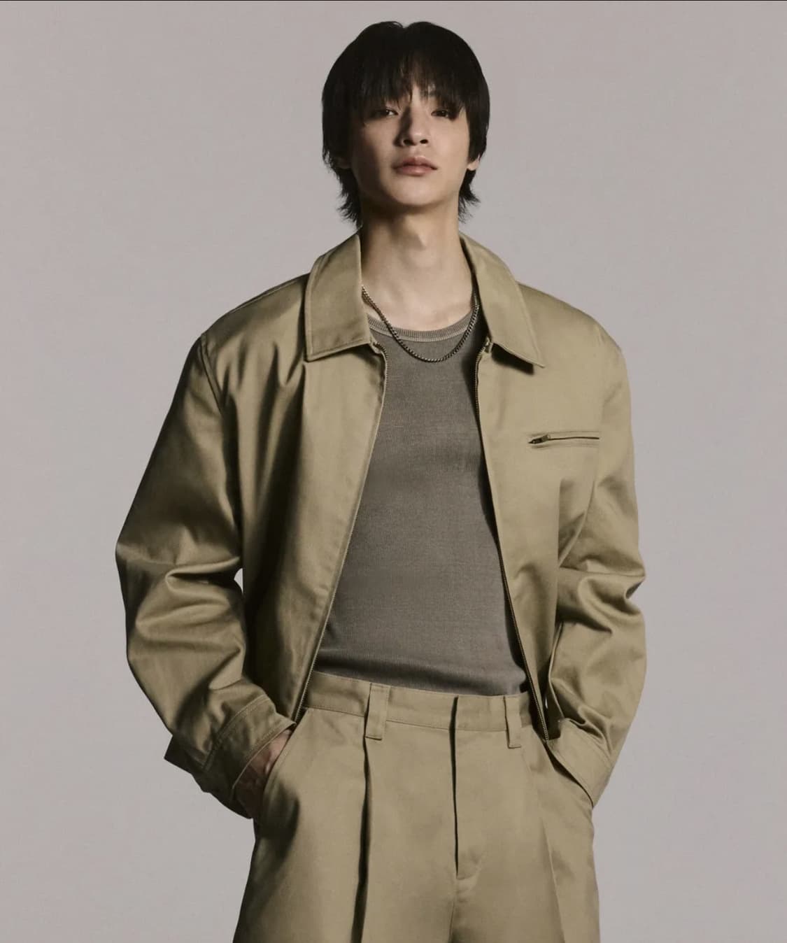 [M] 무신사 스탠다드 헤비웨이트 CP 워크 재킷 베이지 상품이미지1