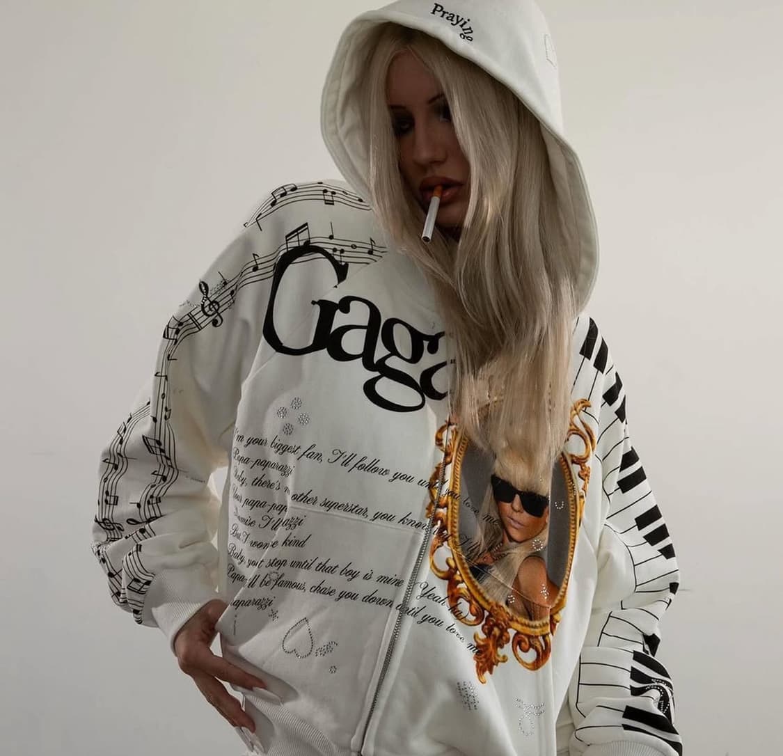 Praying Gaga Piano hoodie 프레잉 가가 후드집업 m 상품이미지1