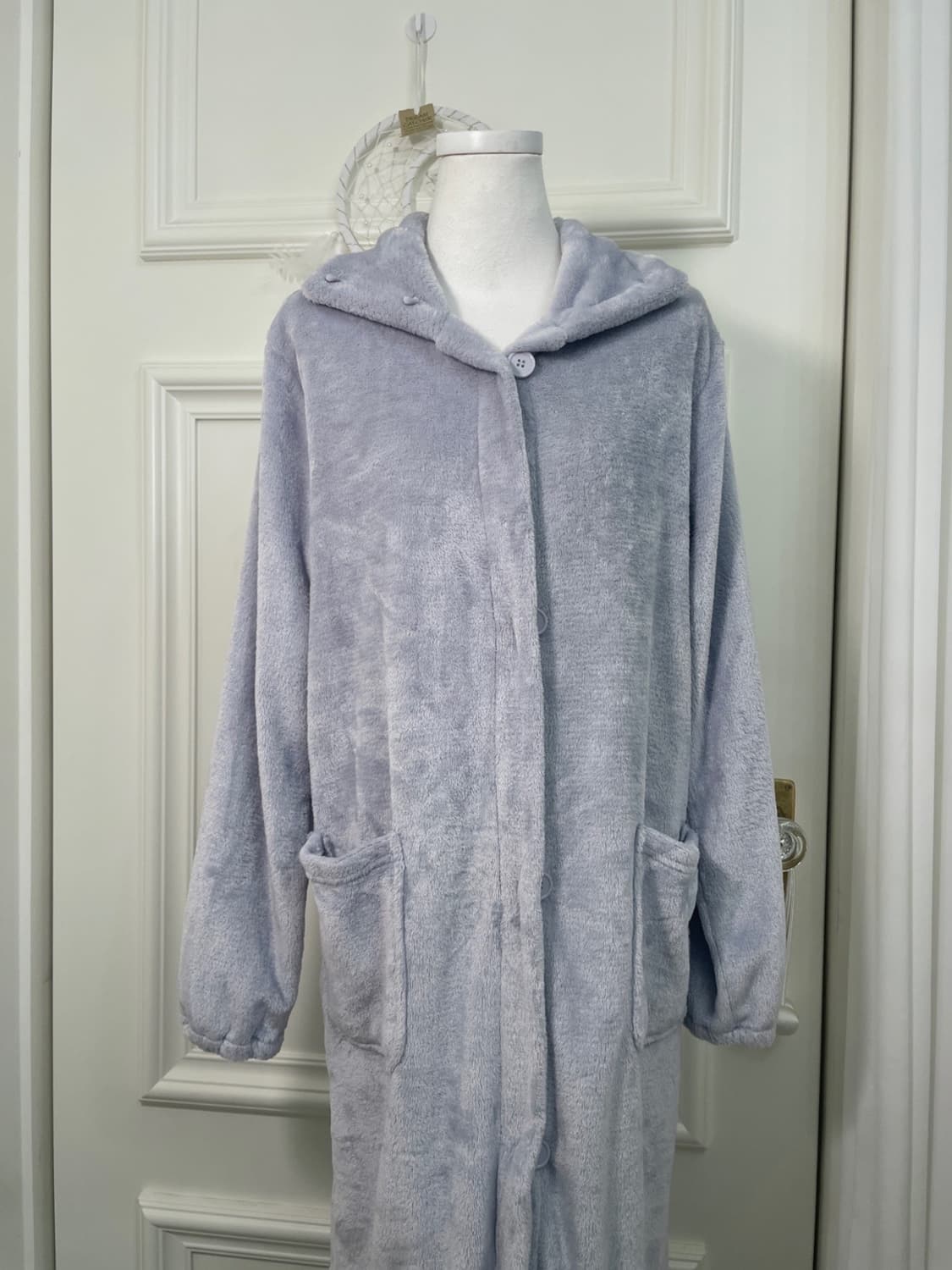 purple long pocket frill homewear 상품이미지5