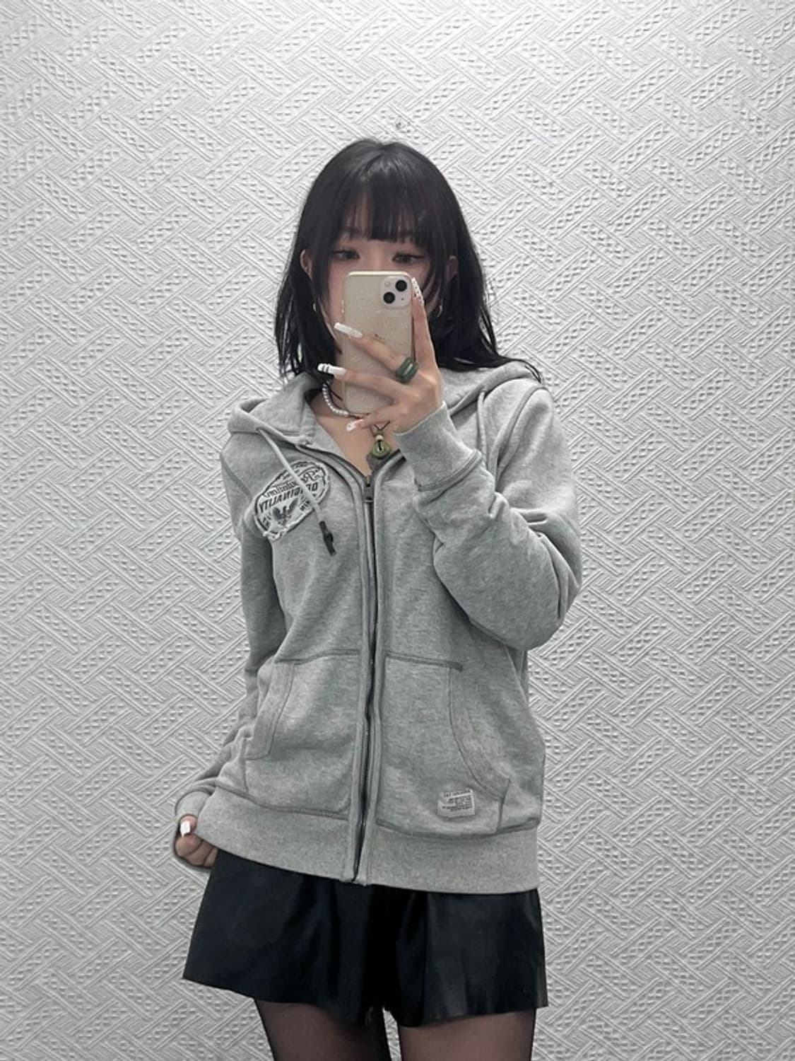 버커루 올드스쿨 빈티지 스트릿 고딕 펑크 후드집업 M C10787 상품이미지1