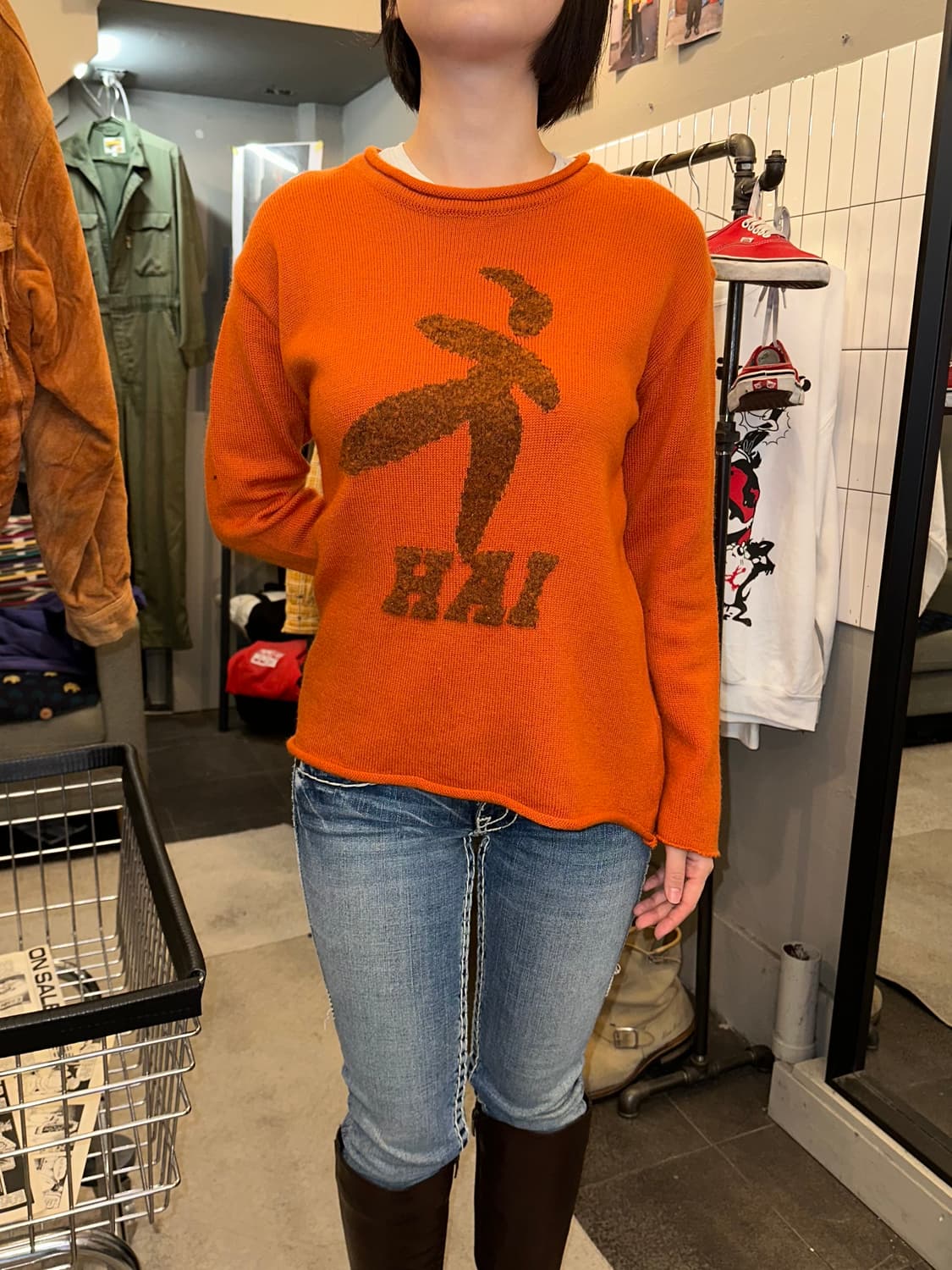 90’s Issey Miyake Hai sporting logo knit 상품이미지1