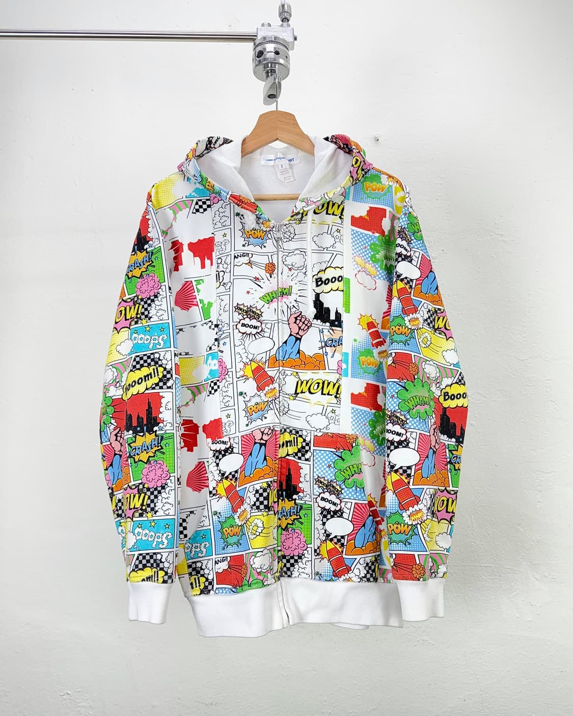 꼼데가르송 셔츠 카툰 프린팅 풀 지퍼 후디 스웨트 자켓 상품이미지1