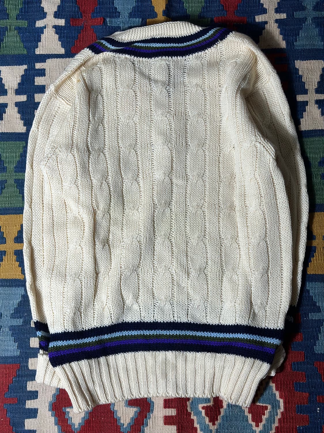 60s Vintage 브이넥 피셔맨 스웨터 상품이미지5